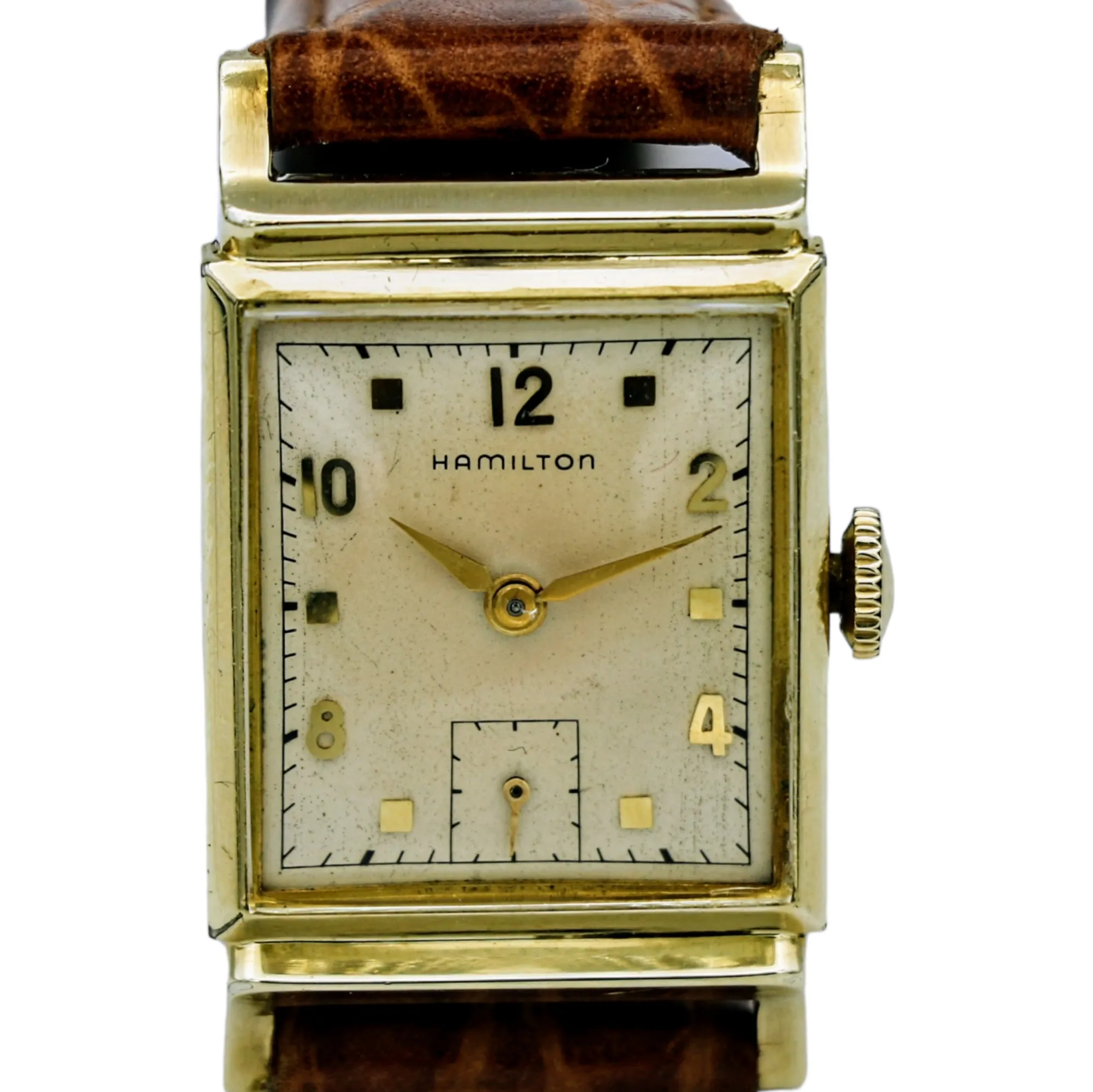 1950 Hamilton Franklin Wristwatch 10K GF Grade 980 17 Jewels Watch
