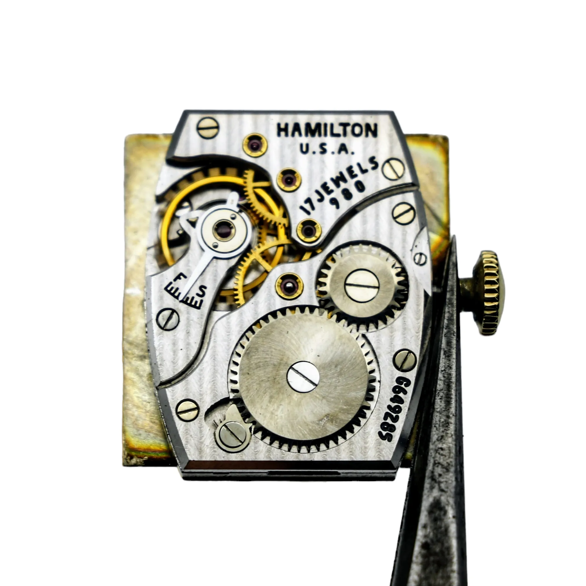 1950 Hamilton Franklin Wristwatch 10K GF Grade 980 17 Jewels Watch