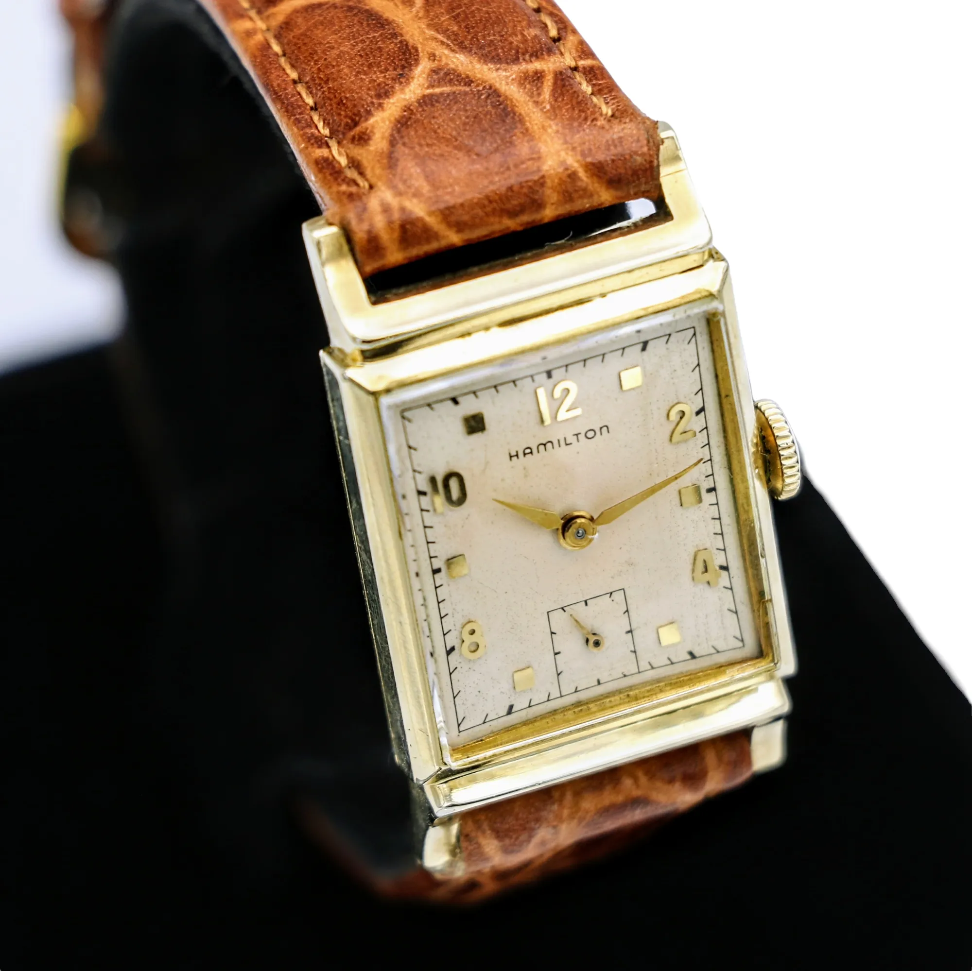 1950 Hamilton Franklin Wristwatch 10K GF Grade 980 17 Jewels Watch