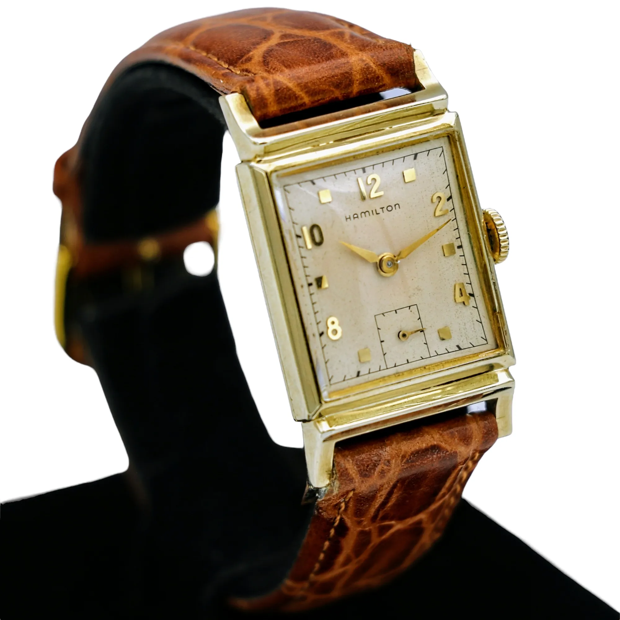 1950 Hamilton Franklin Wristwatch 10K GF Grade 980 17 Jewels Watch