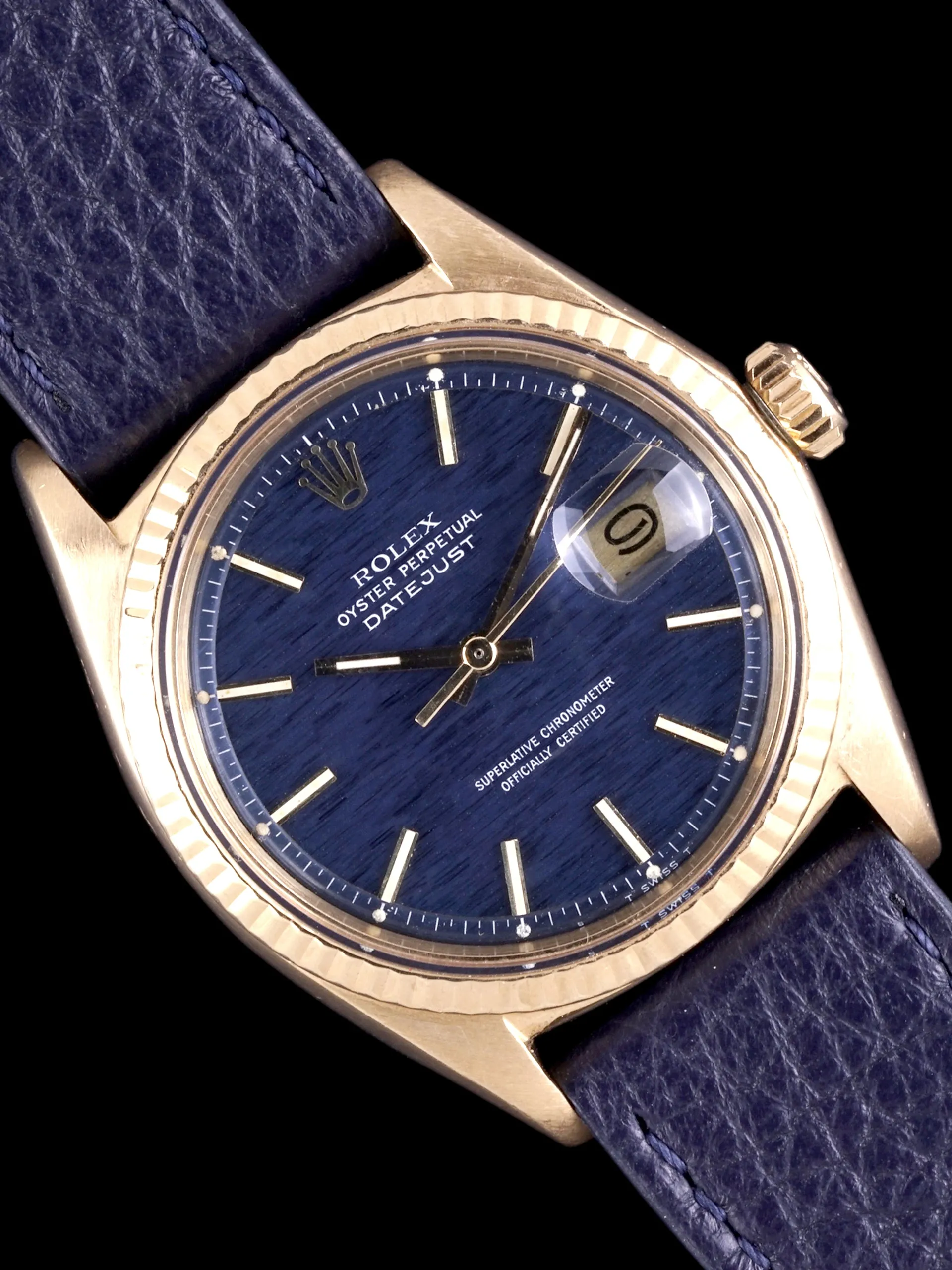1967 Rolex Datejust (Ref. 1601) 18K YG "Blue Mosaic Dial"