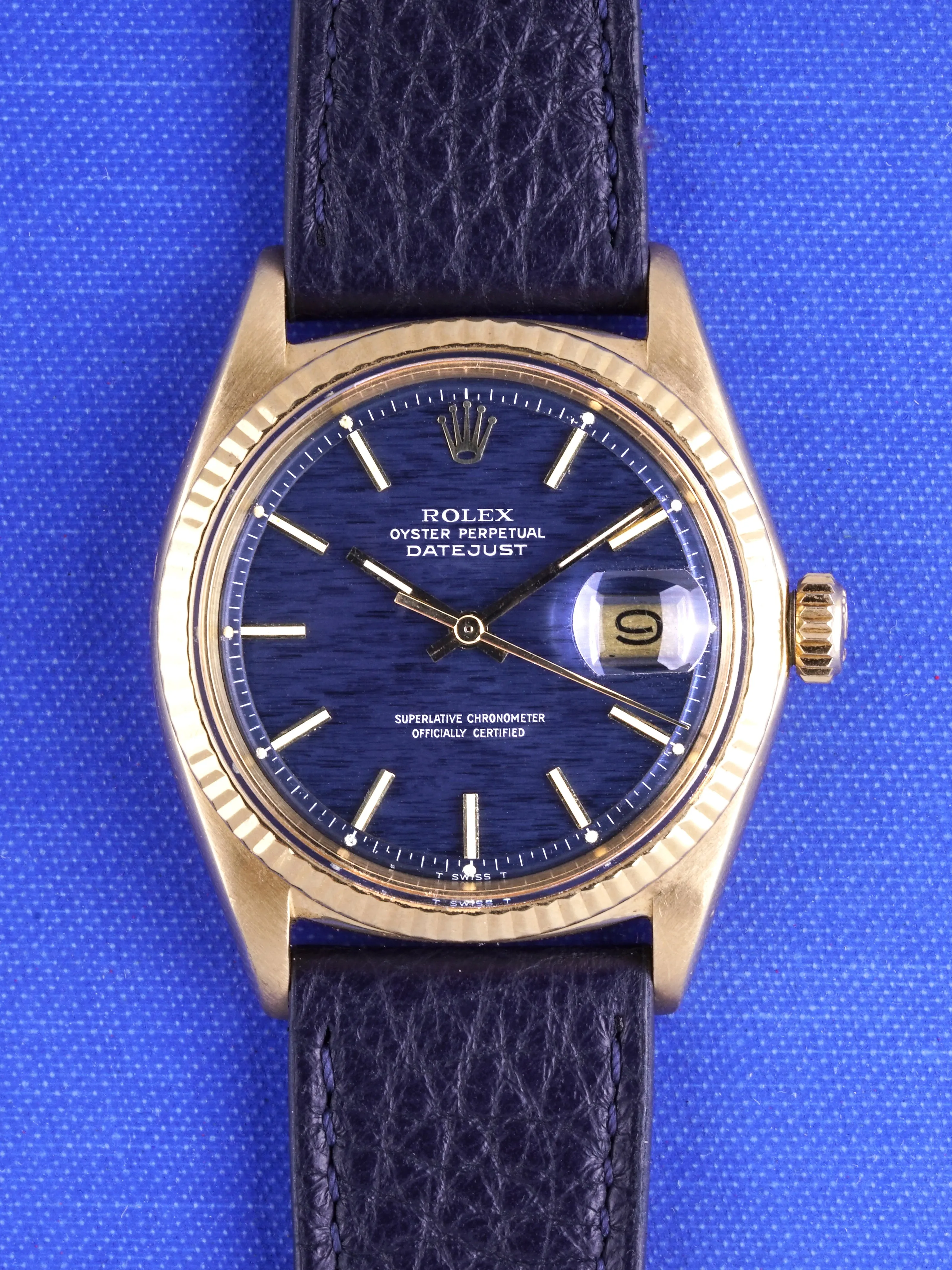 1967 Rolex Datejust (Ref. 1601) 18K YG "Blue Mosaic Dial"