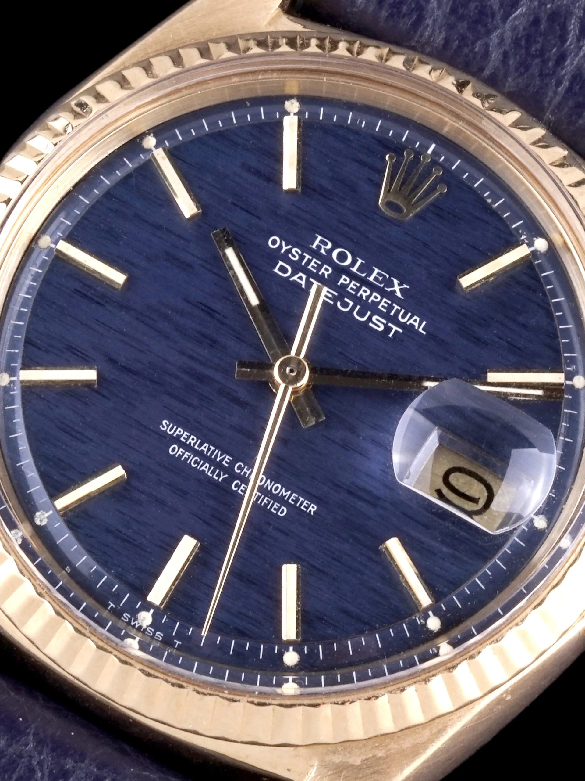 1967 Rolex Datejust (Ref. 1601) 18K YG "Blue Mosaic Dial"