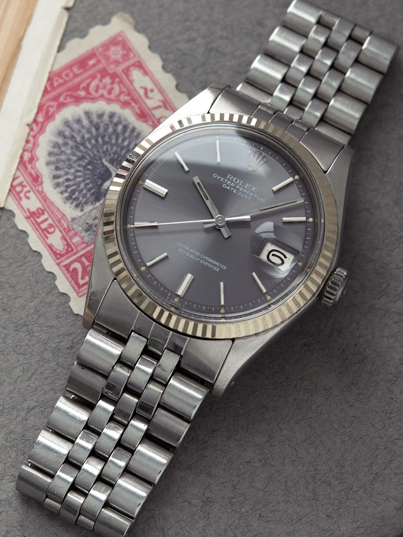 1972 Rolex Datejust (Ref. 1601) Grey Dial W/ Rolex Guarantee Paper