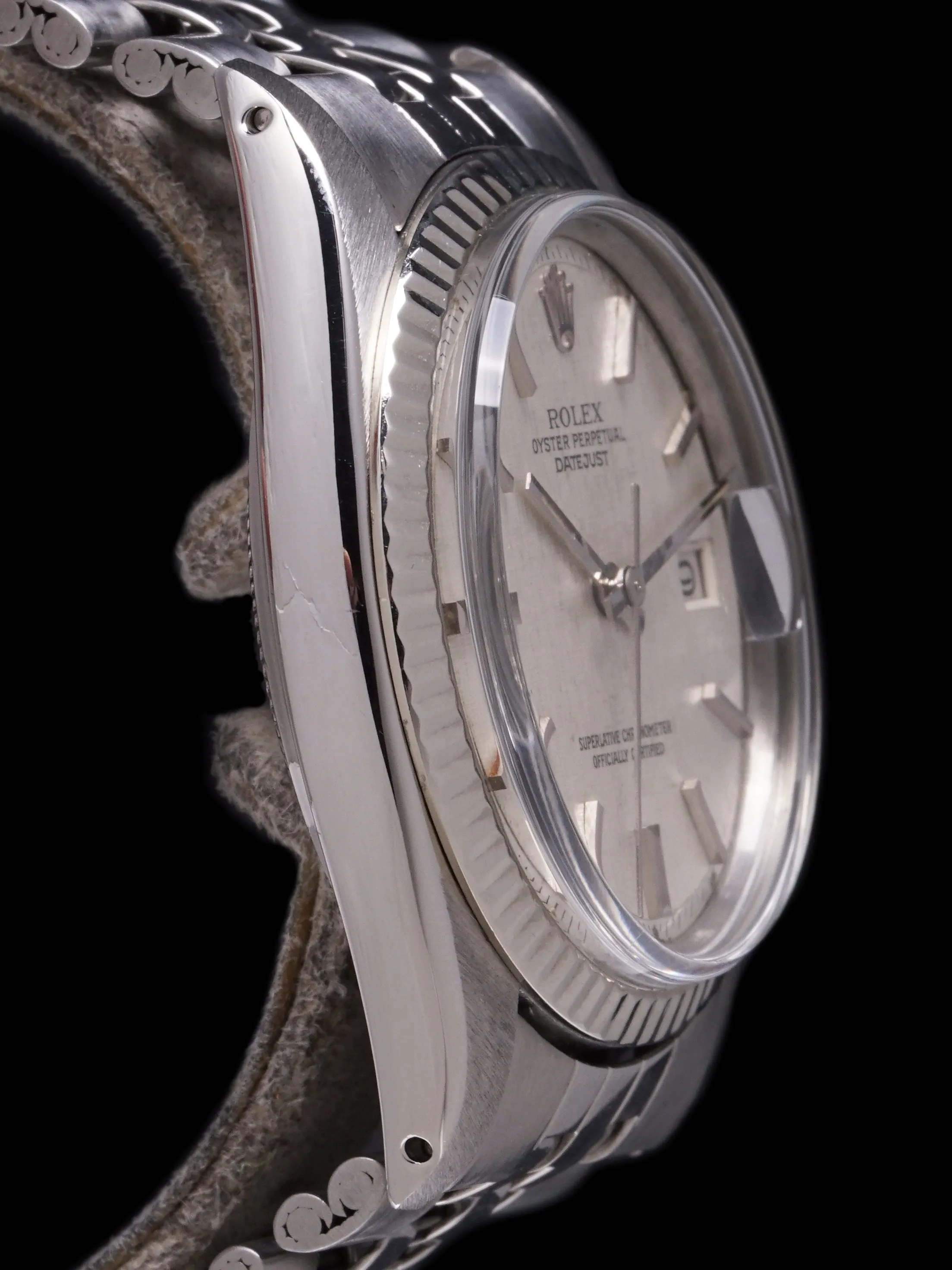 1973 Rolex Datejust (Ref. 1601) Silver  "Linen Dial”