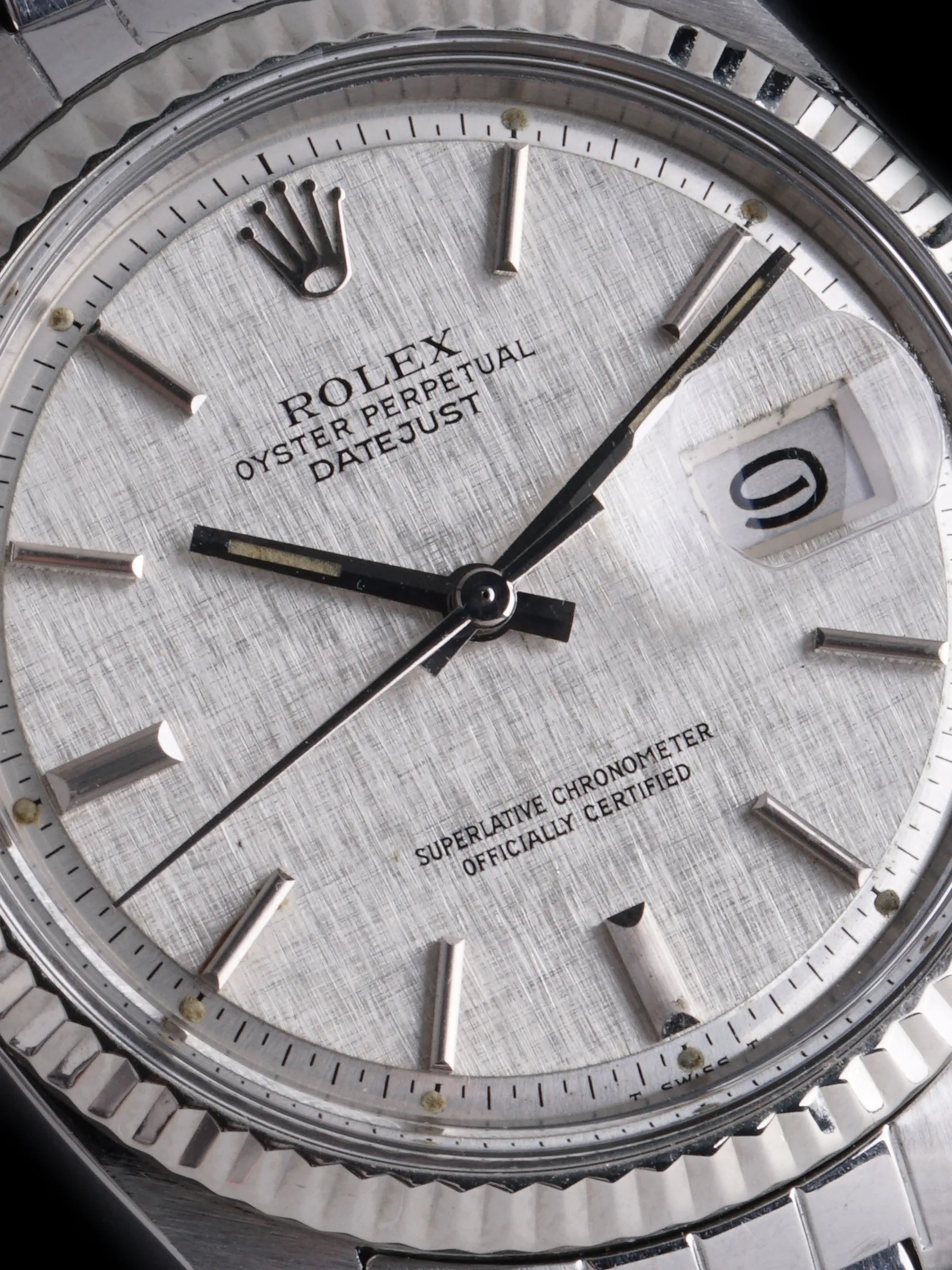 1973 Rolex Datejust (Ref. 1601) Silver  "Linen Dial”