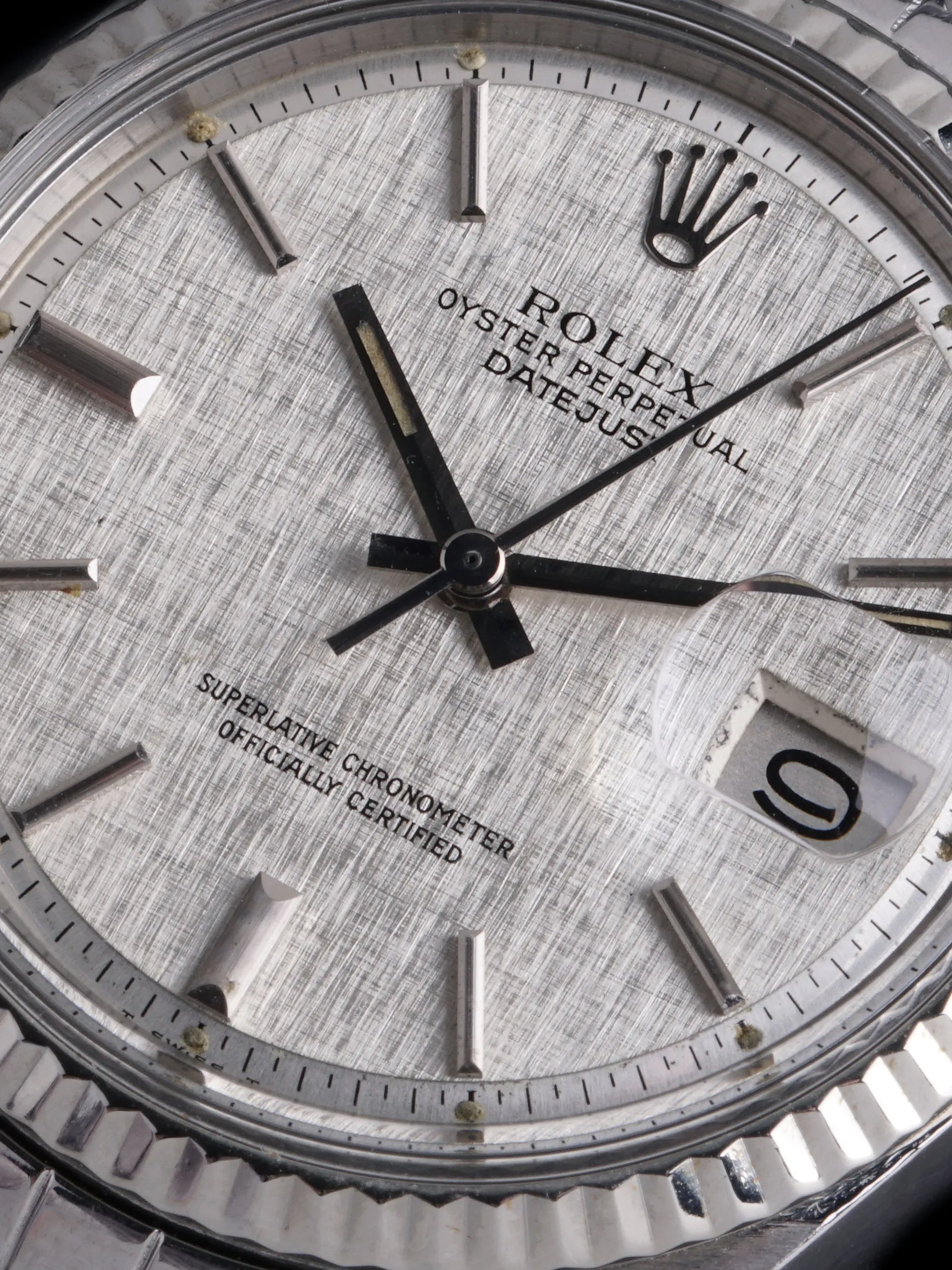 1973 Rolex Datejust (Ref. 1601) Silver  "Linen Dial”