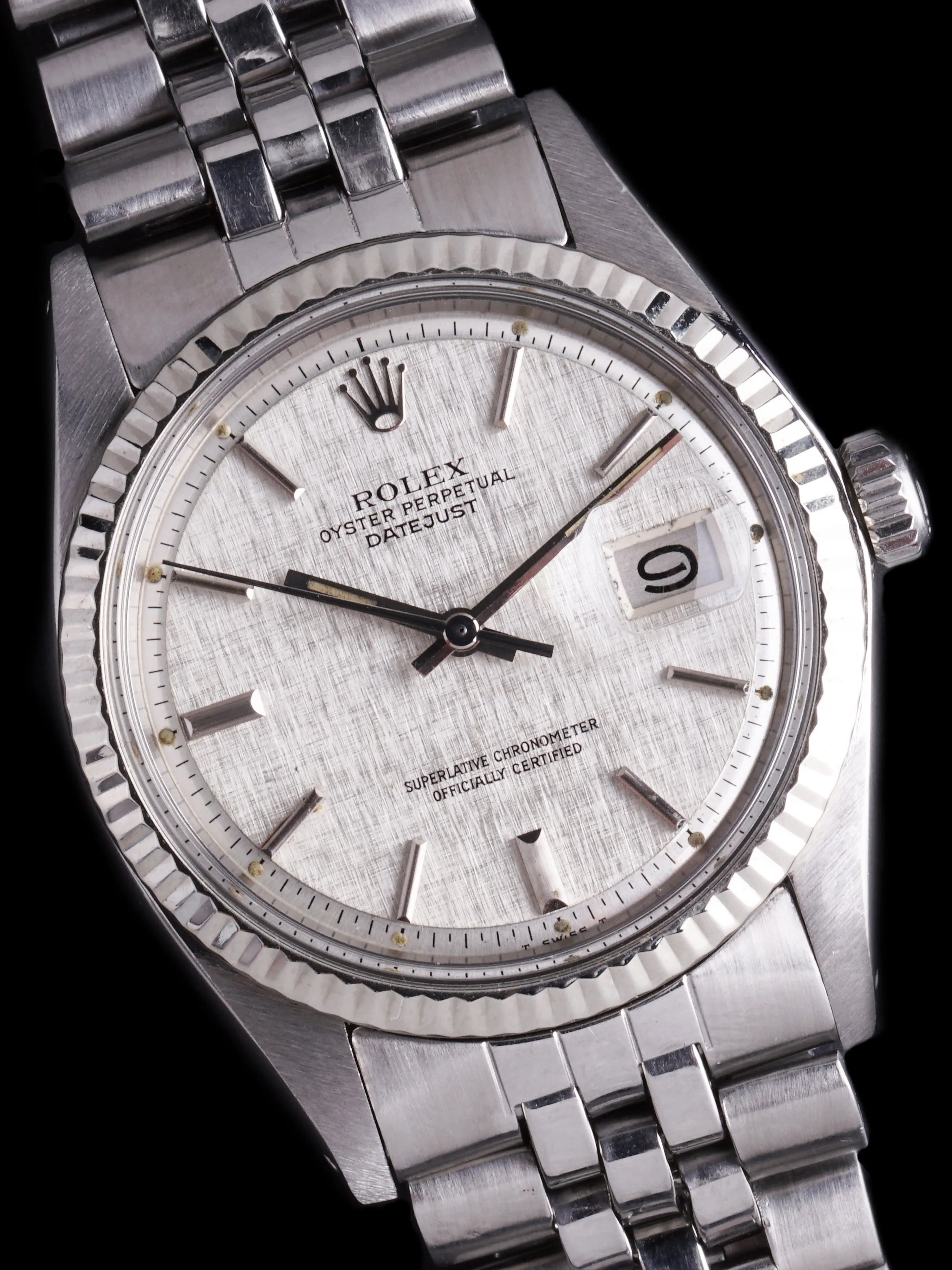1973 Rolex Datejust (Ref. 1601) Silver  "Linen Dial”