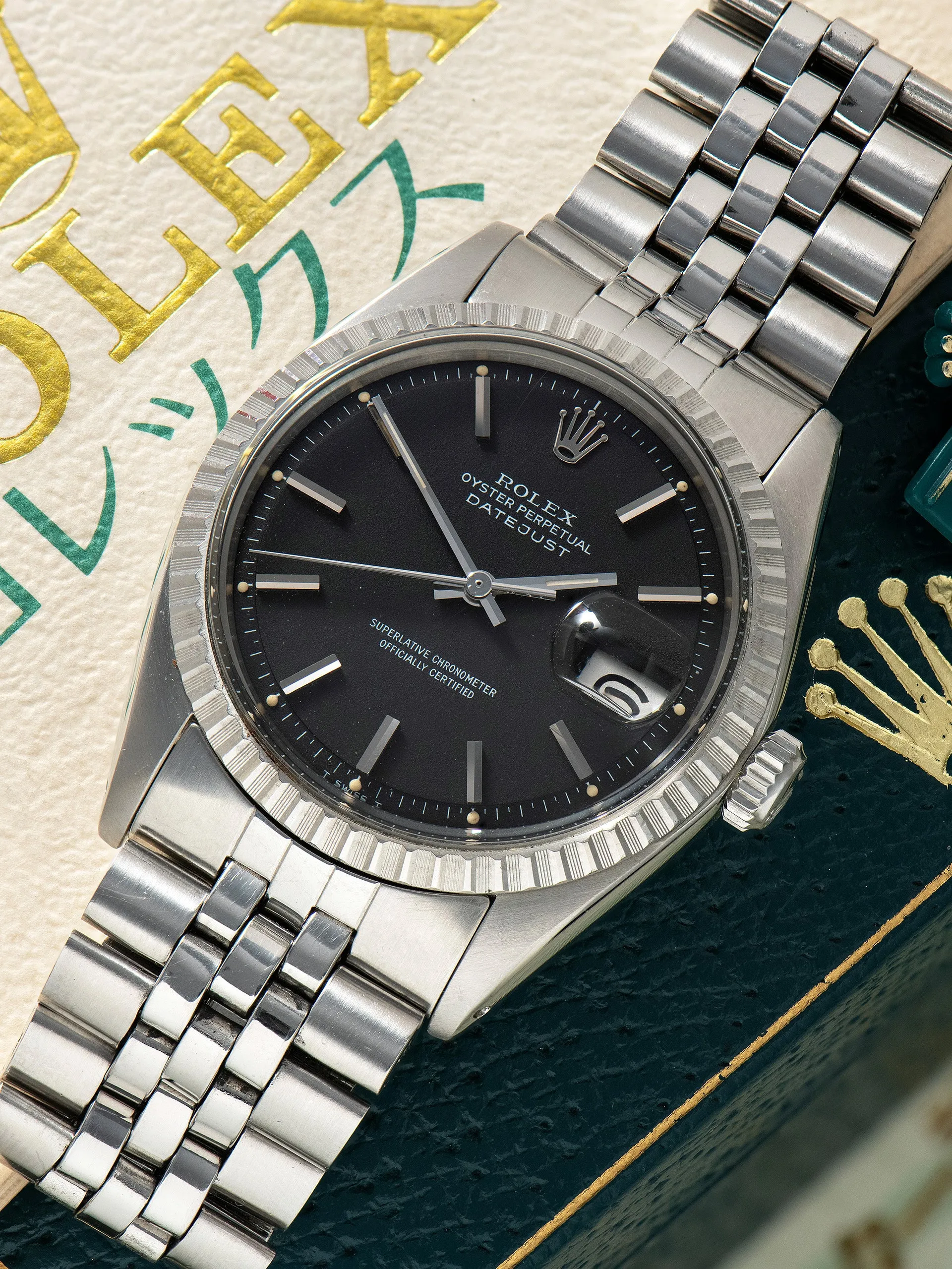 1975 Rolex Datejust (Ref. 1603) Matte Black Dial W/ Box & Papers