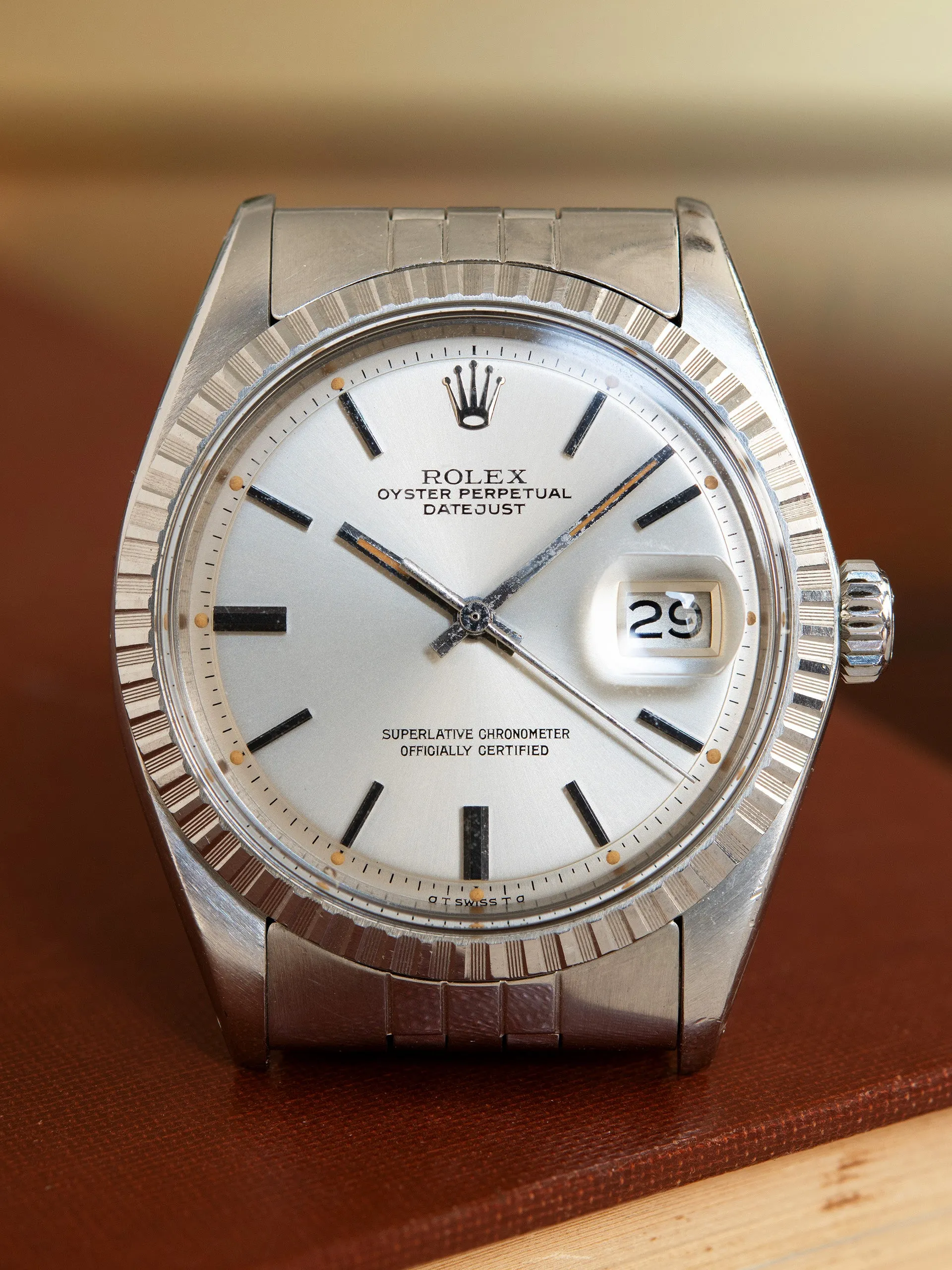 1975 Rolex Datejust (Ref. 1603) Silver Dial W/ "Pumpkin" Lume
