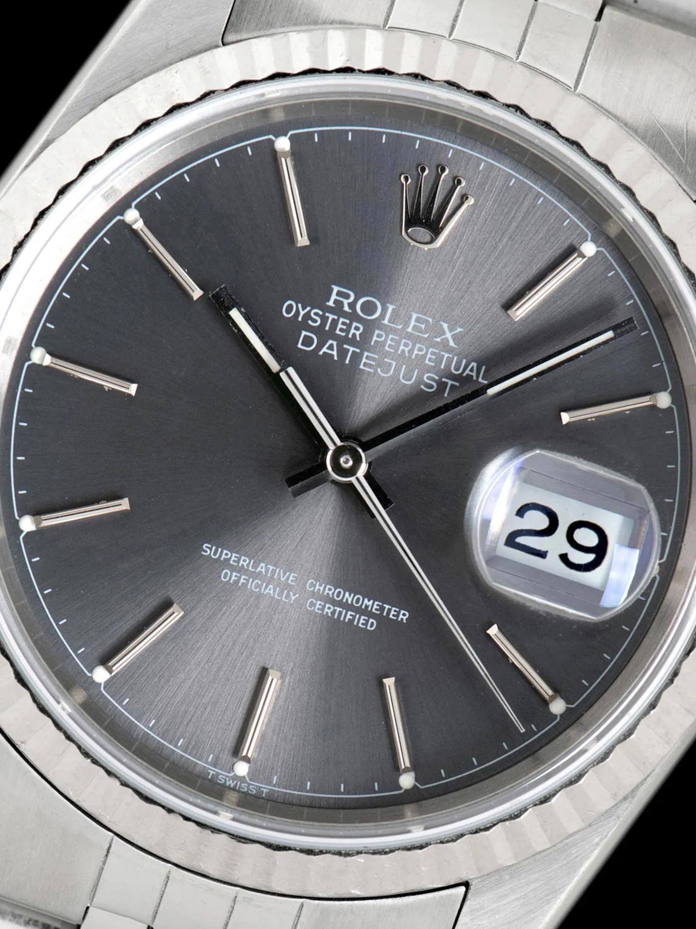 1989 Rolex Datejust (Ref. 16234) Grey "Chapter Ring" Dial W/ Box & Papers