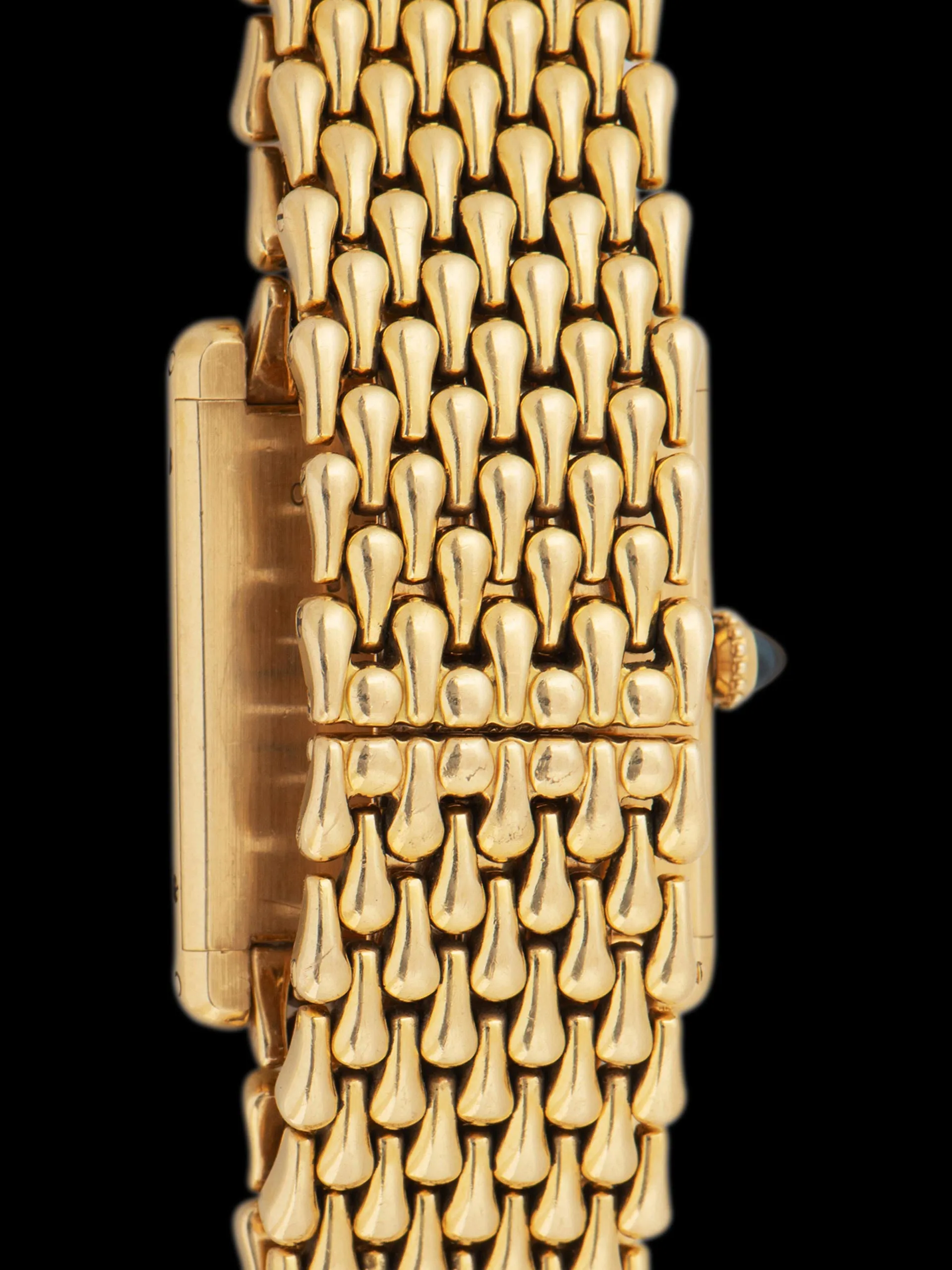 1990s Cartier Tank LC 18K YG "Extra Plate" (Ref. 16121) Flinque Dial W/ Teardrop Bracelet