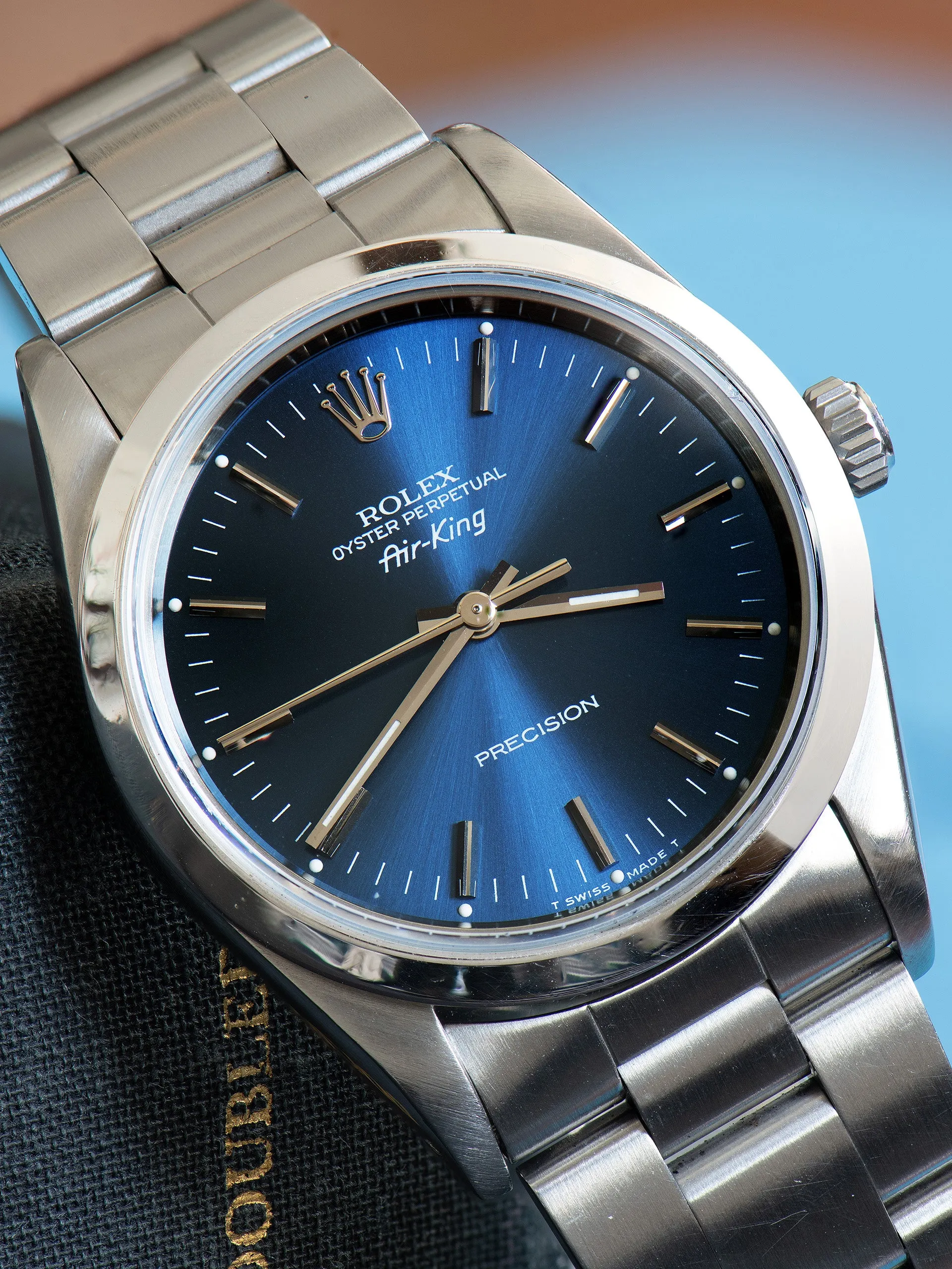1991 Rolex Air-King (Ref. 14000) Blue Dial W/ Box, Papers, RSC Card, & Accessories