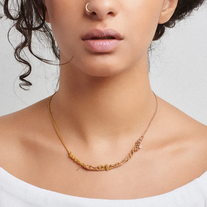 2-Tone Clasped Skinny in Gold   Haze