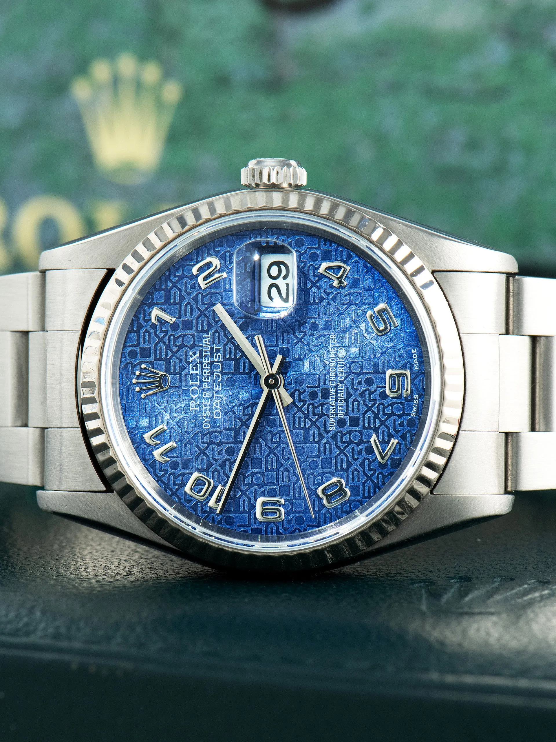 2001 Rolex Datejust (Ref. 16234) Blue "Jubilee" Dial W/ Box & Papers