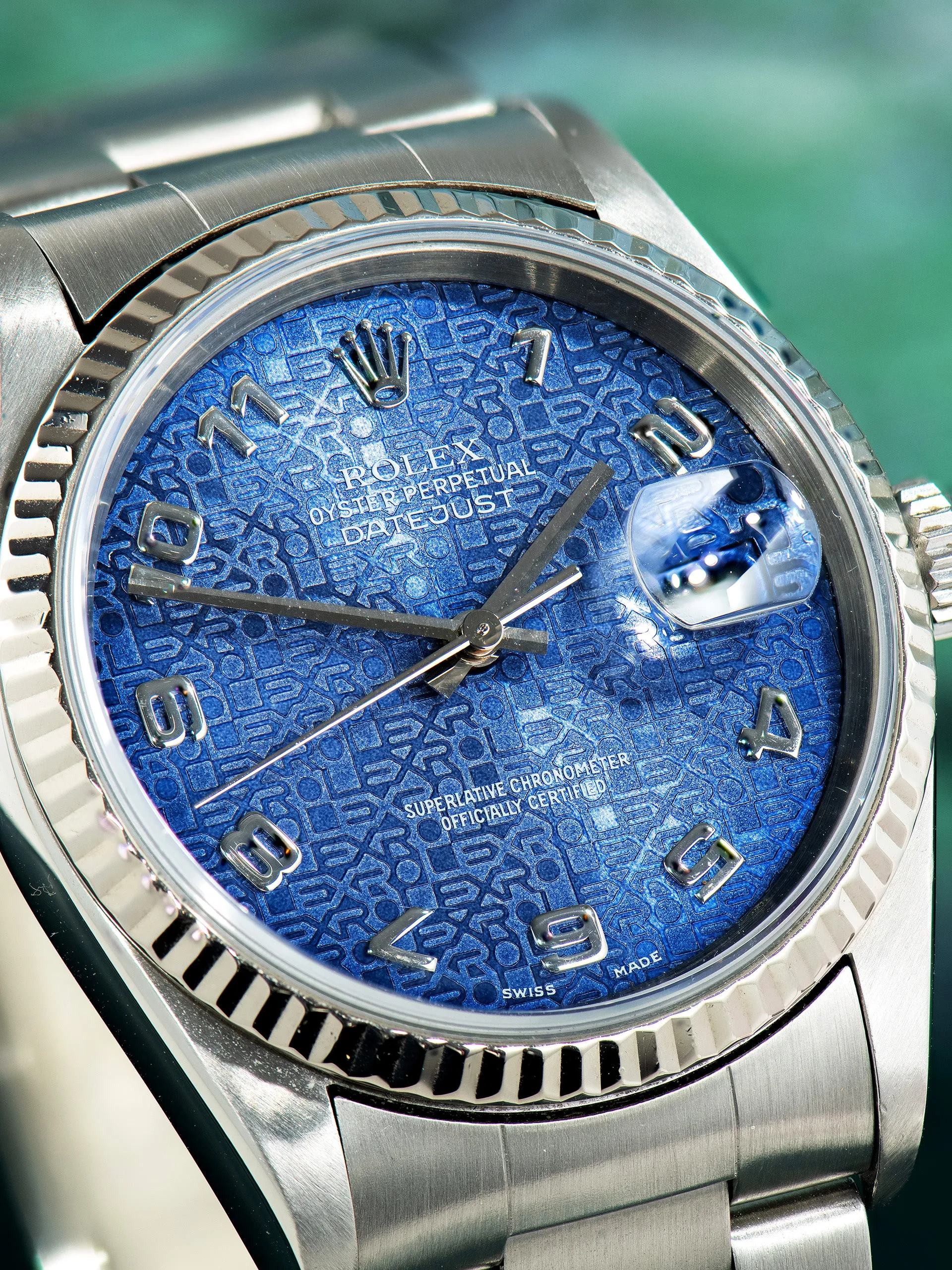 2001 Rolex Datejust (Ref. 16234) Blue "Jubilee" Dial W/ Box & Papers