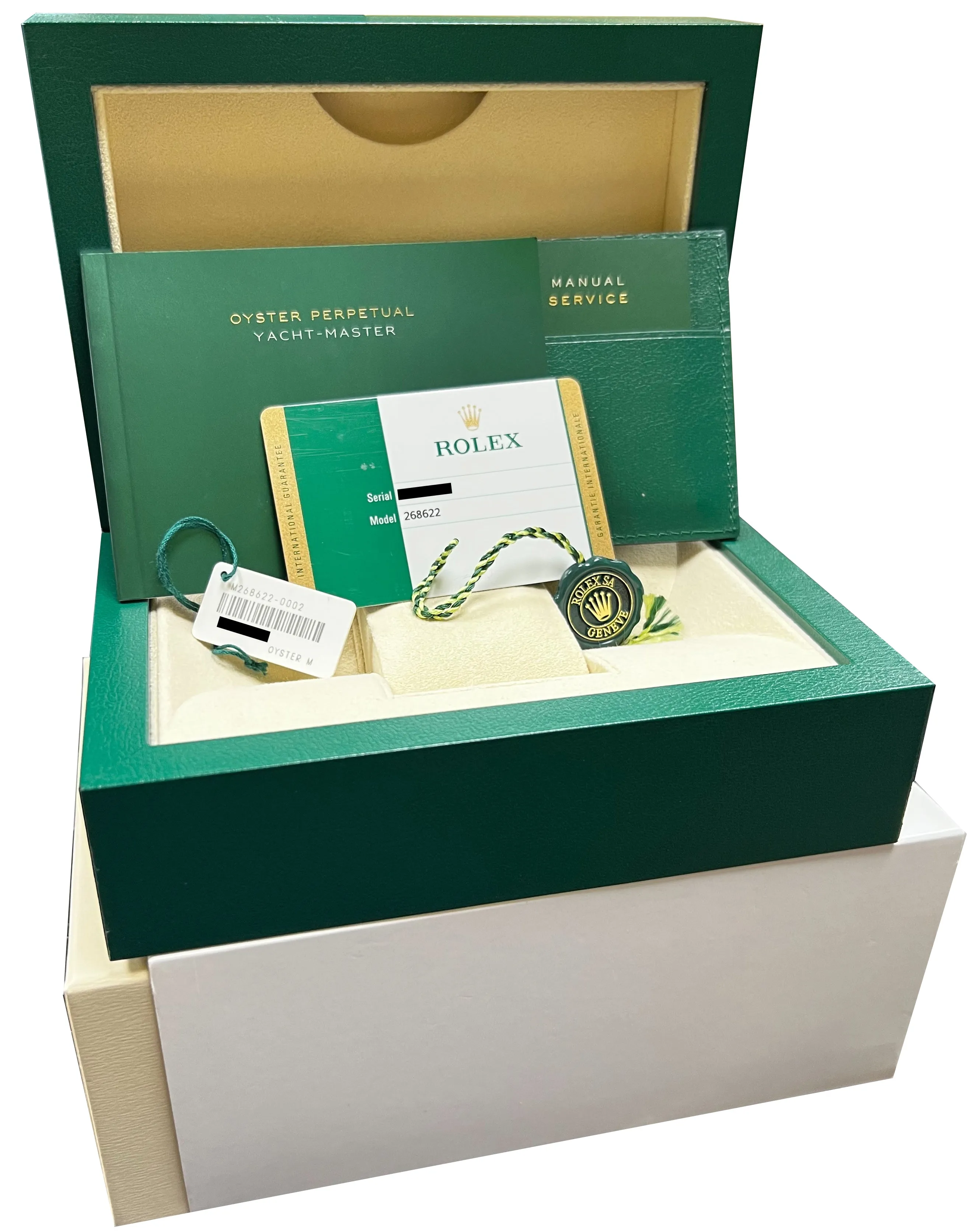 2018 MINT Rolex Yacht-Master Midsize Stainless Rhodium Gray 37mm Watch 268622