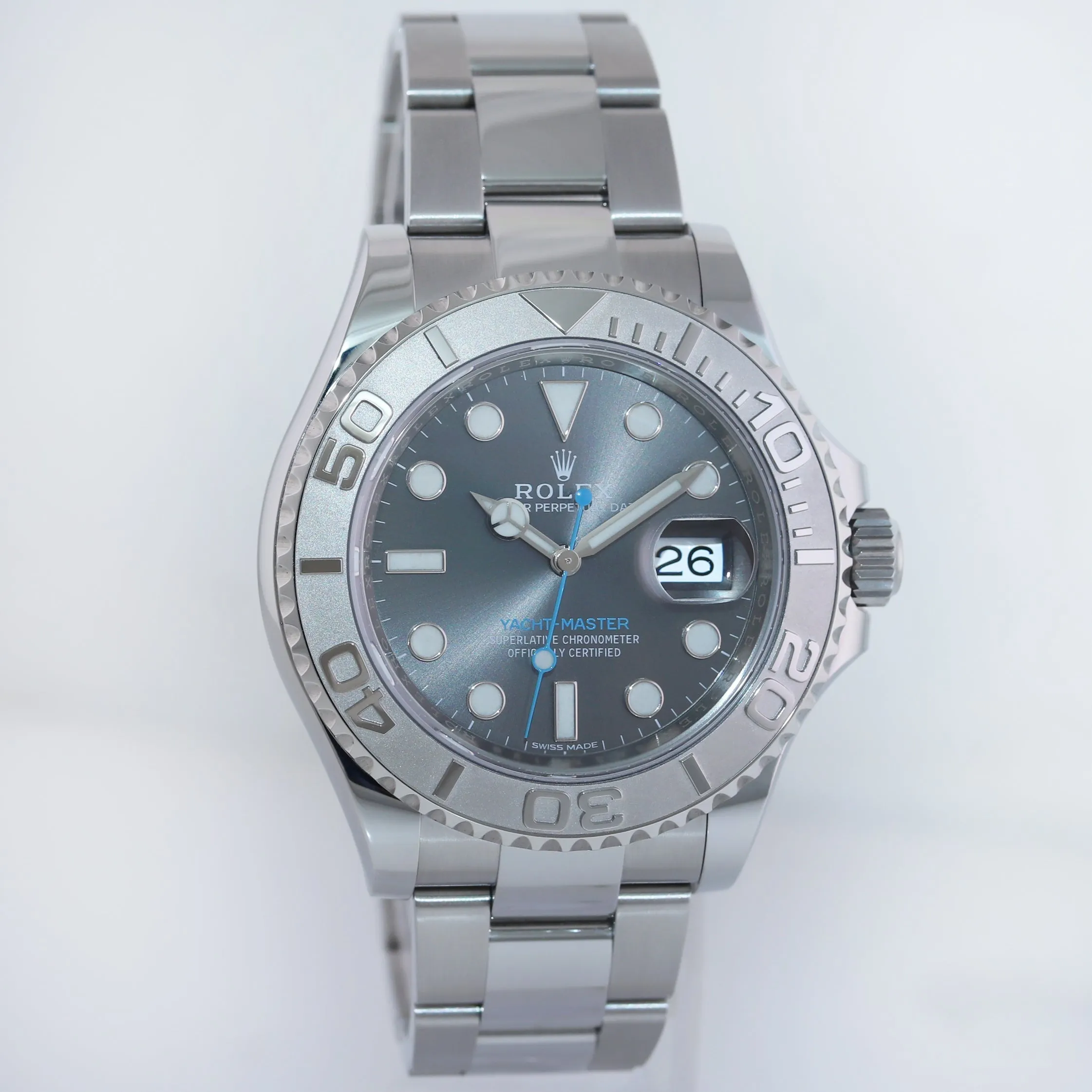 2019 MINT Rolex Yacht-Master 116622 Rhodium Steel Platinum 40mm Watch Box
