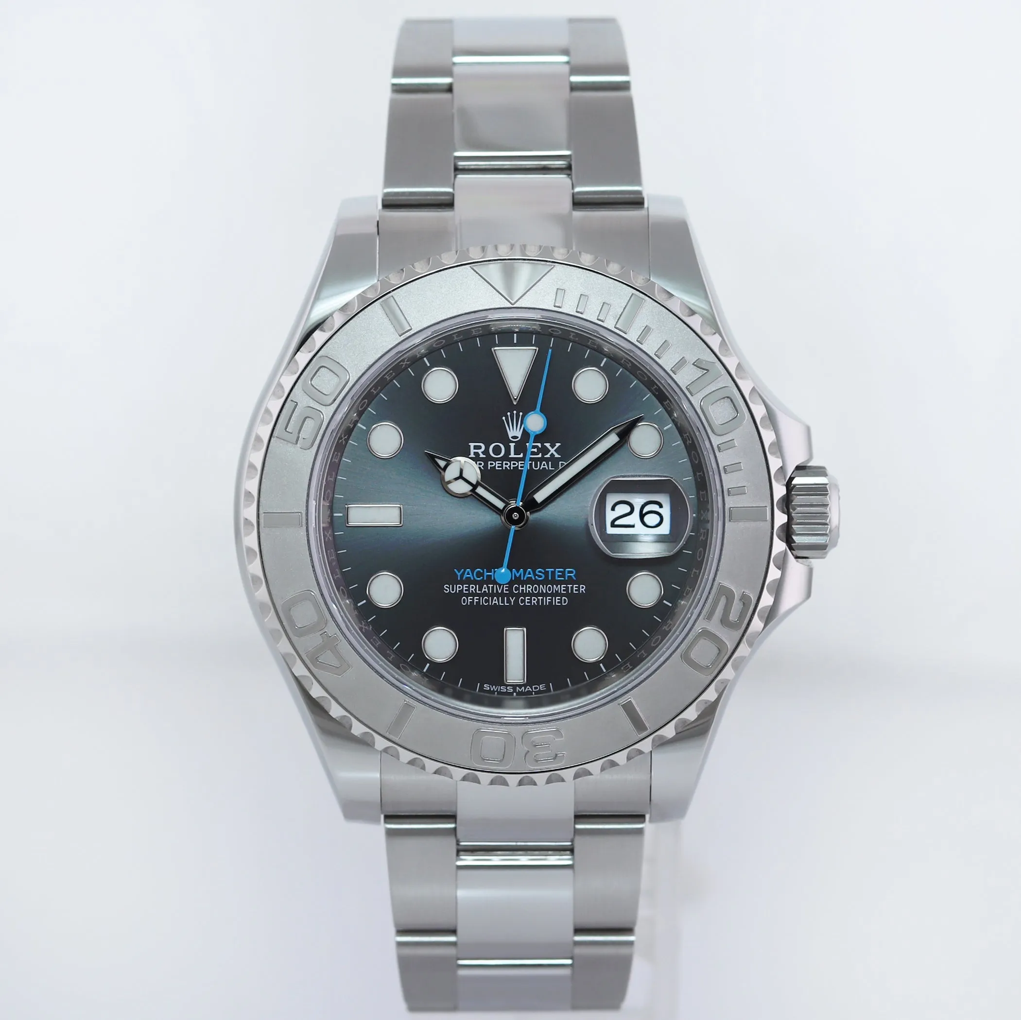 2019 MINT Rolex Yacht-Master 116622 Rhodium Steel Platinum 40mm Watch Box
