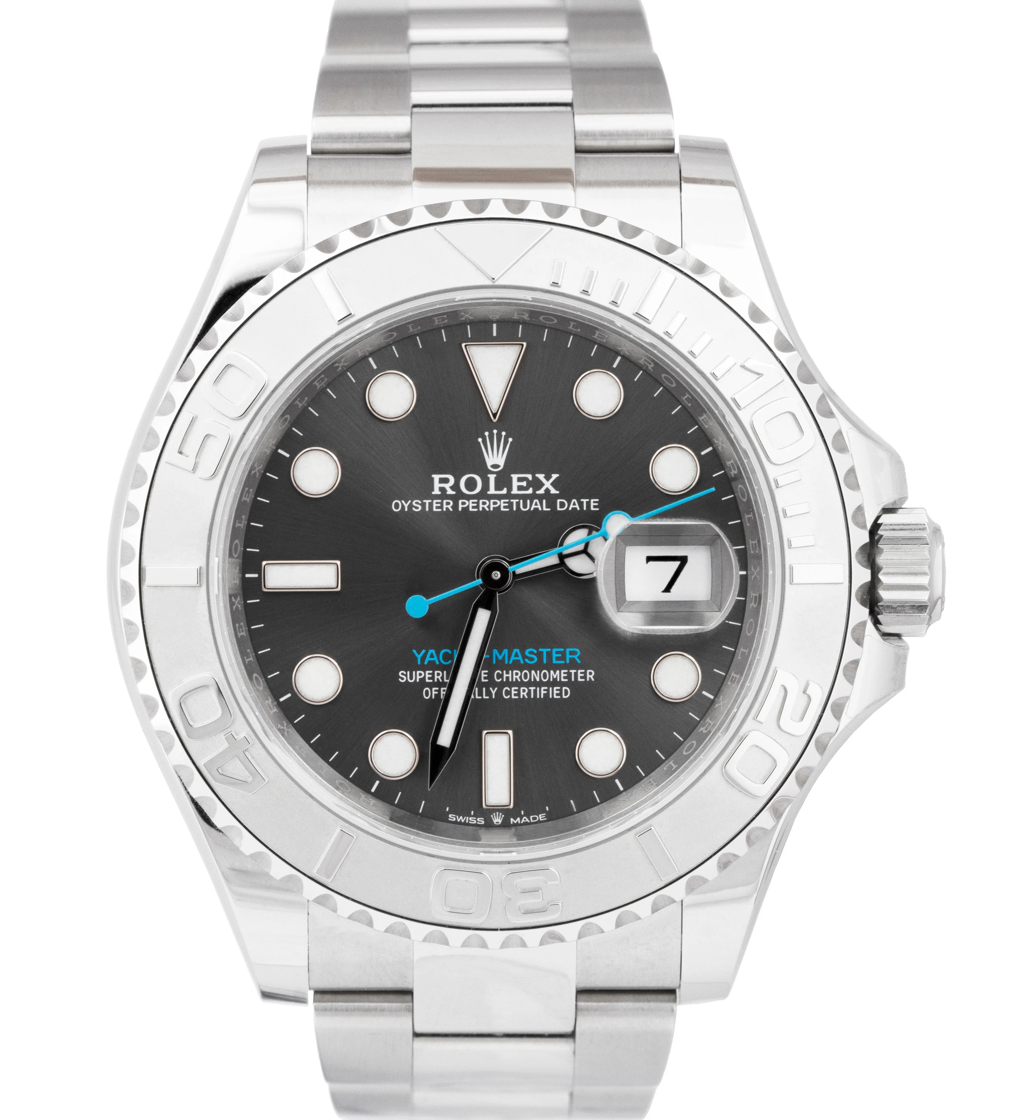 2019 Rolex Yacht-Master 40mm Rhodium Blue 126622 Stainless Oyster Watch B P
