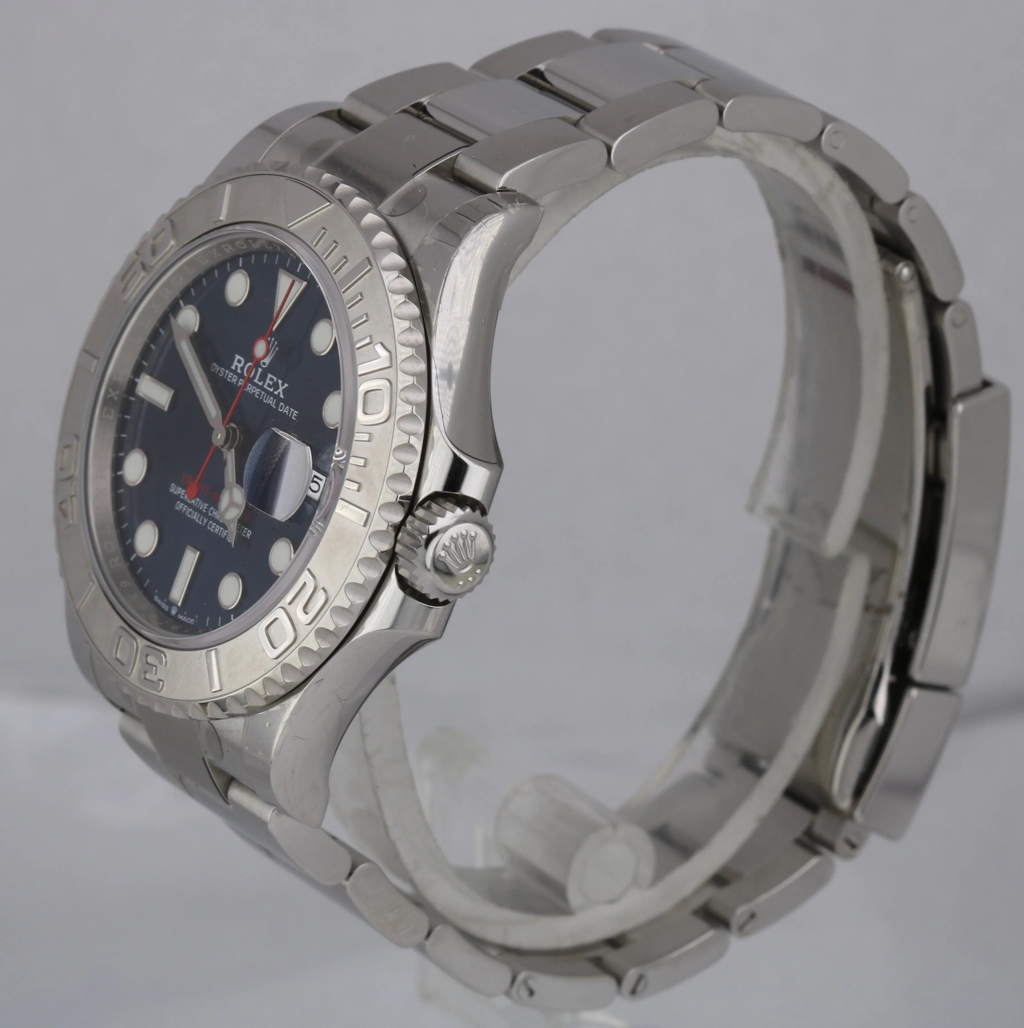 2020 STICKERED Rolex Yacht-Master 40mm Blue Stainless Steel Oyster Watch 126622