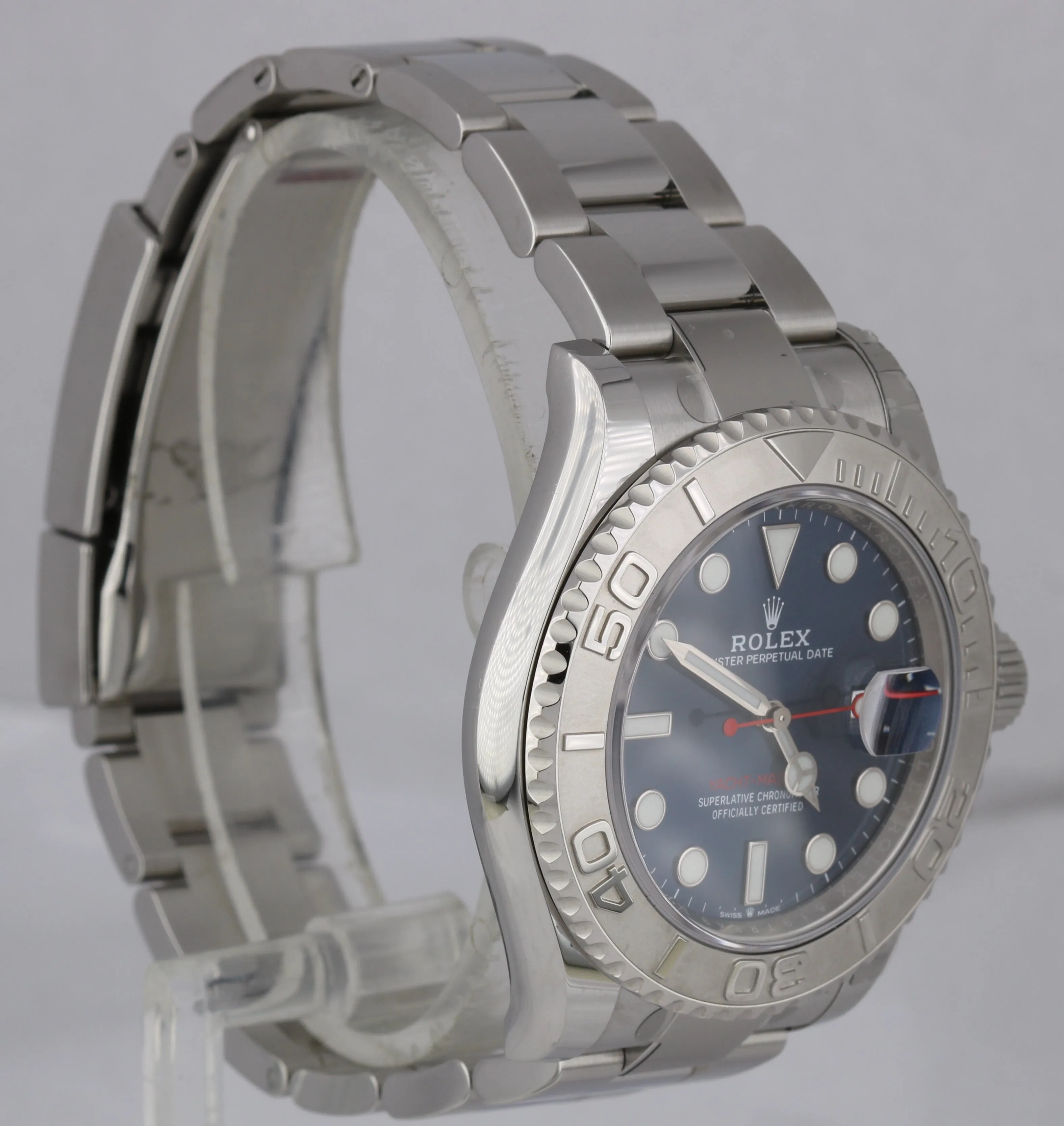 2020 STICKERED Rolex Yacht-Master 40mm Blue Stainless Steel Oyster Watch 126622