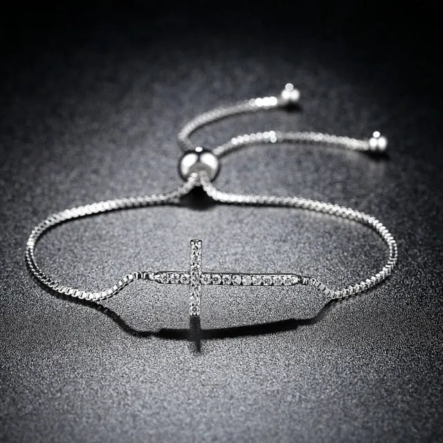 2022 New Fashion Luxury Punk Gold Silver Color Tennis Bracelets Bangle for Women Wedding on Hand Gift Jewelry Wholesale S5877b