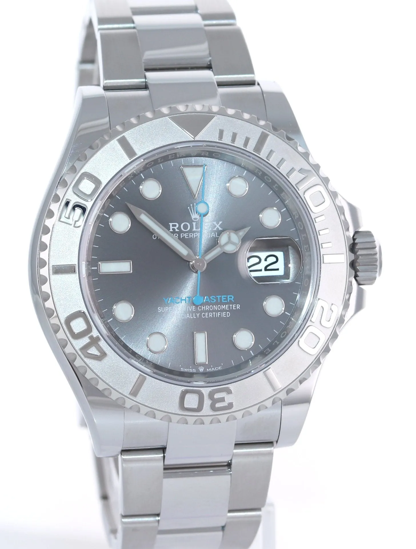2023 MINT Rolex Yacht-Master 40mm 126622 Stainless Steel Platinum Rhodium Watch