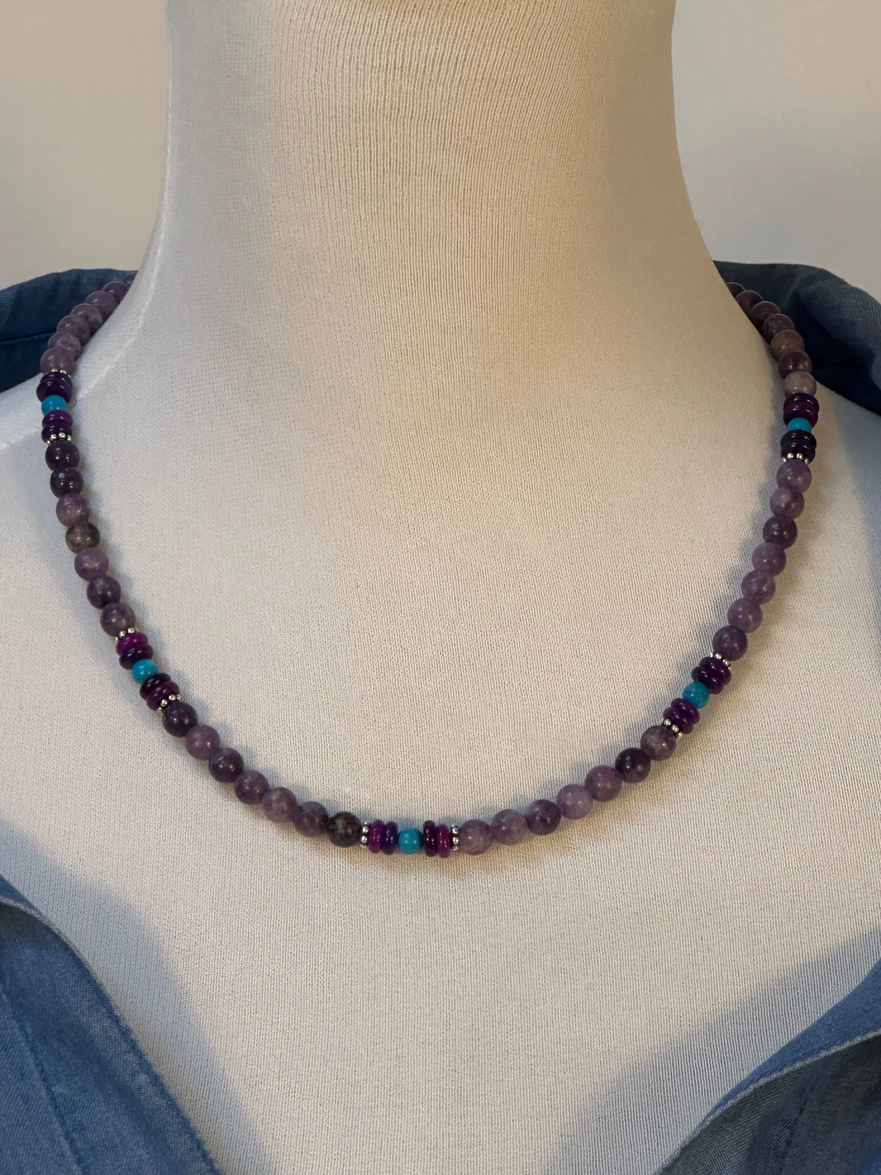 20" Amethyst Bead Necklace