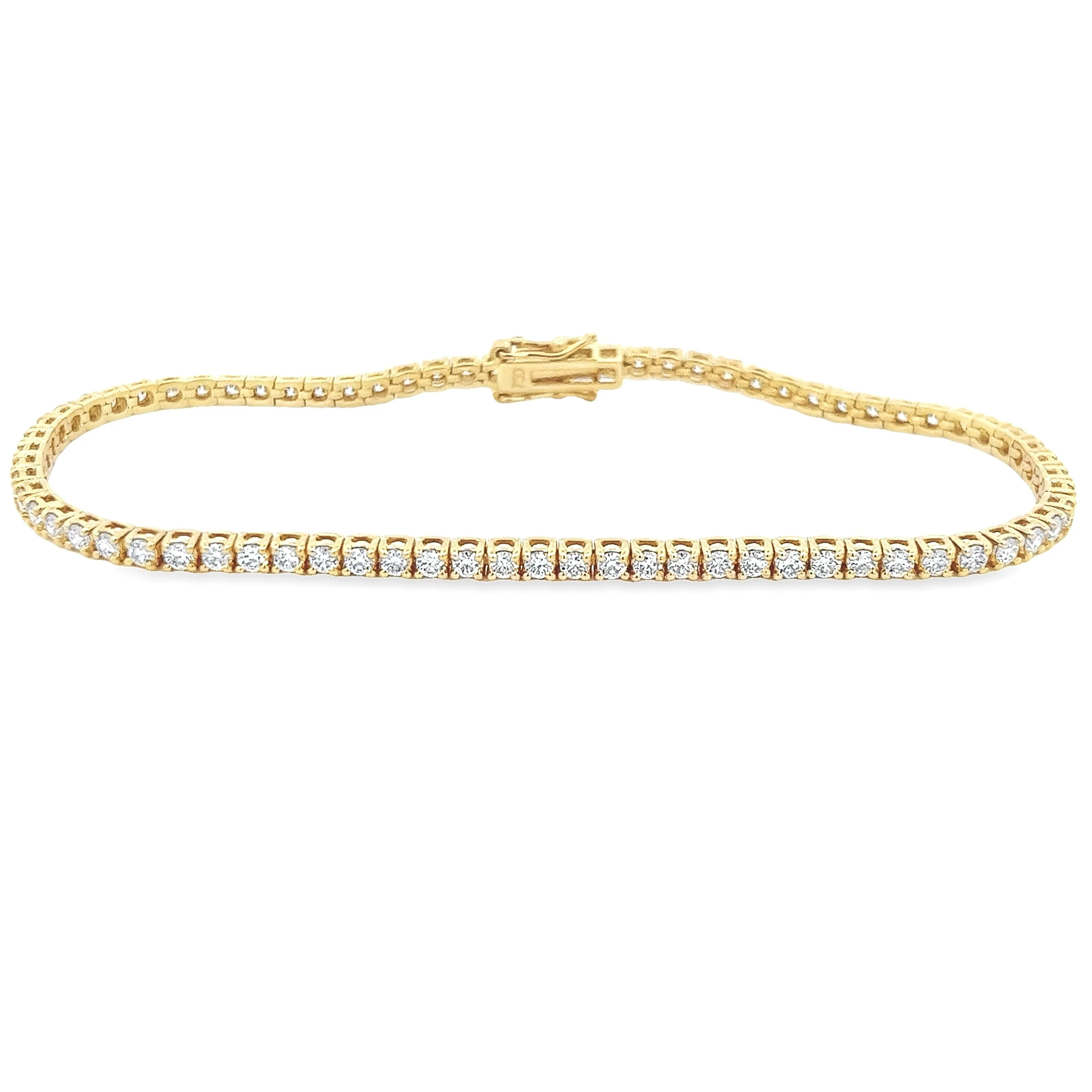 2.18ct 18k Yellow Gold Diamond Bracelet