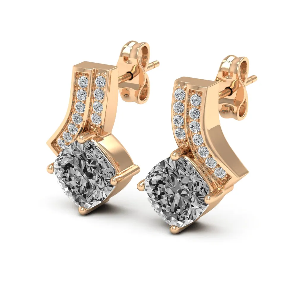 2.31 d.e.w cts Emma Moissanite Stud Earrings