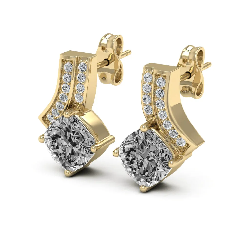 2.31 d.e.w cts Emma Moissanite Stud Earrings