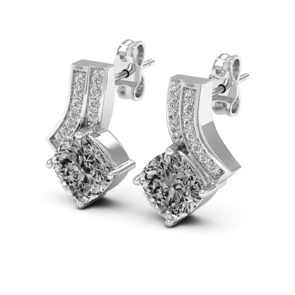 2.31 d.e.w cts Emma Moissanite Stud Earrings
