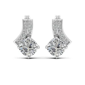 2.31 d.e.w cts Emma Moissanite Stud Earrings