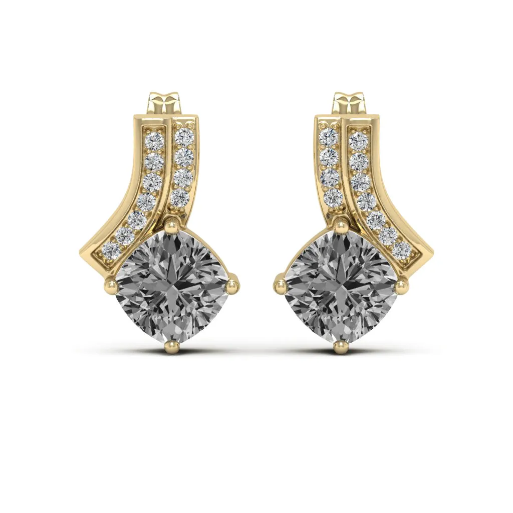 2.31 d.e.w cts Emma Moissanite Stud Earrings