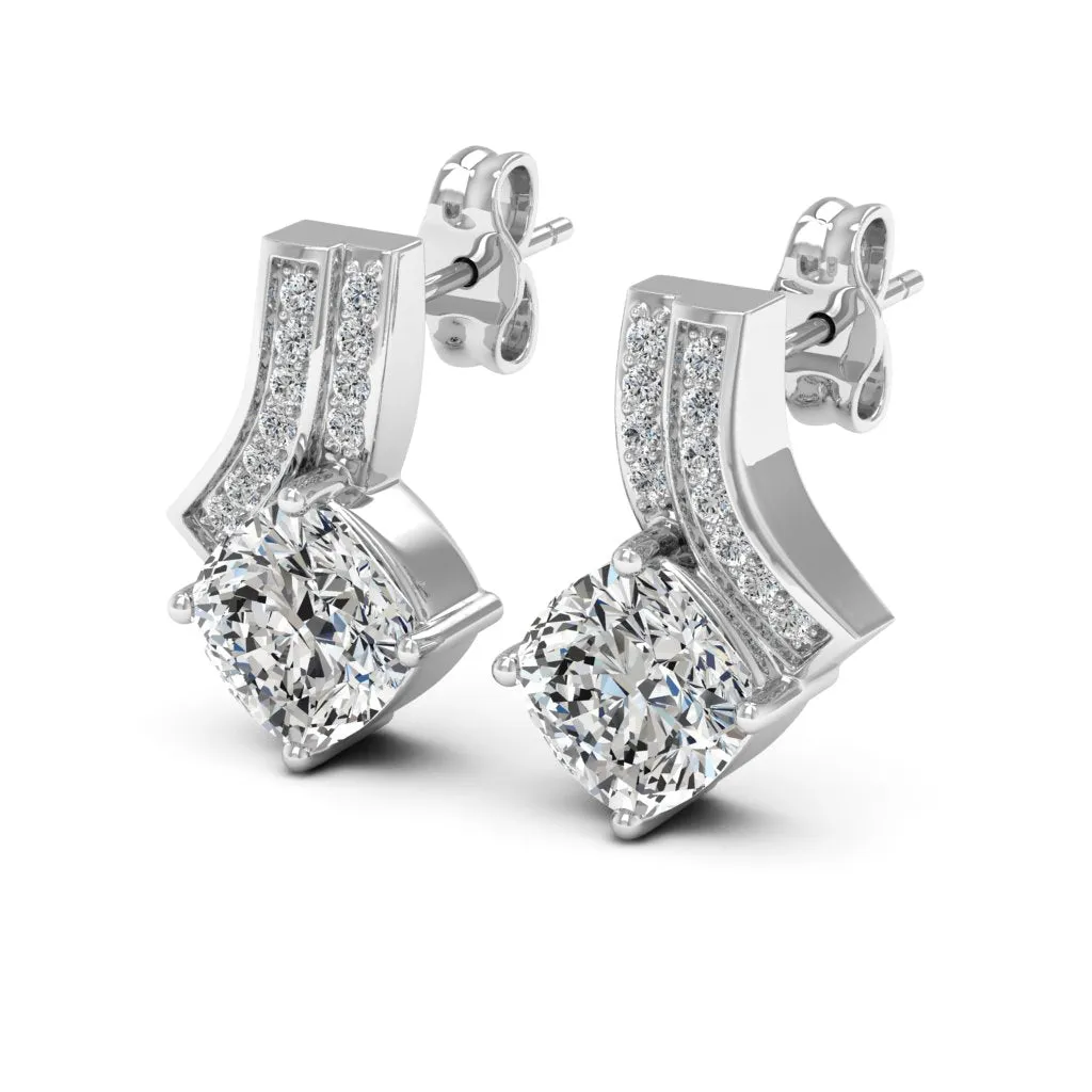2.31 d.e.w cts Emma Moissanite Stud Earrings
