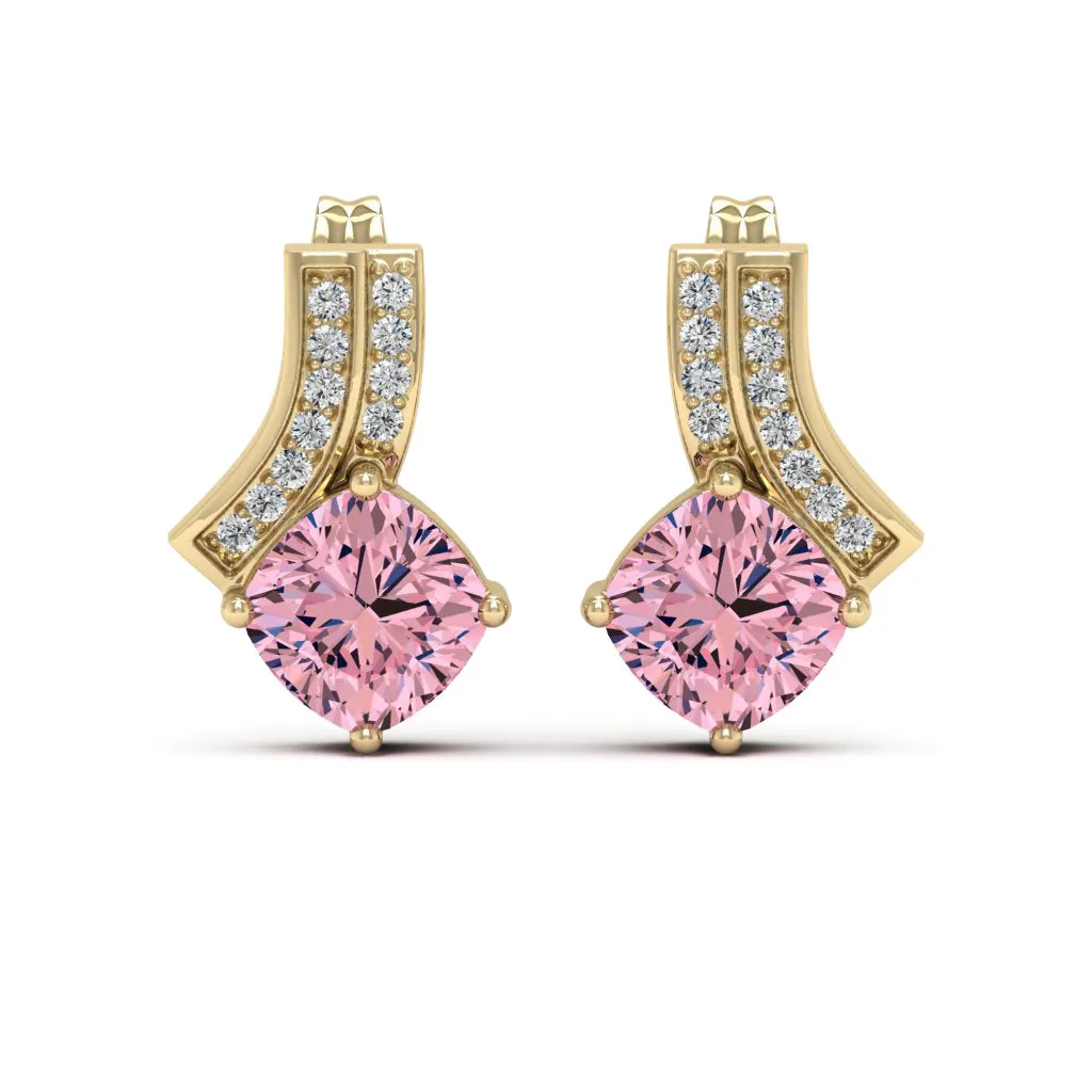 2.31 d.e.w cts Emma Moissanite Stud Earrings