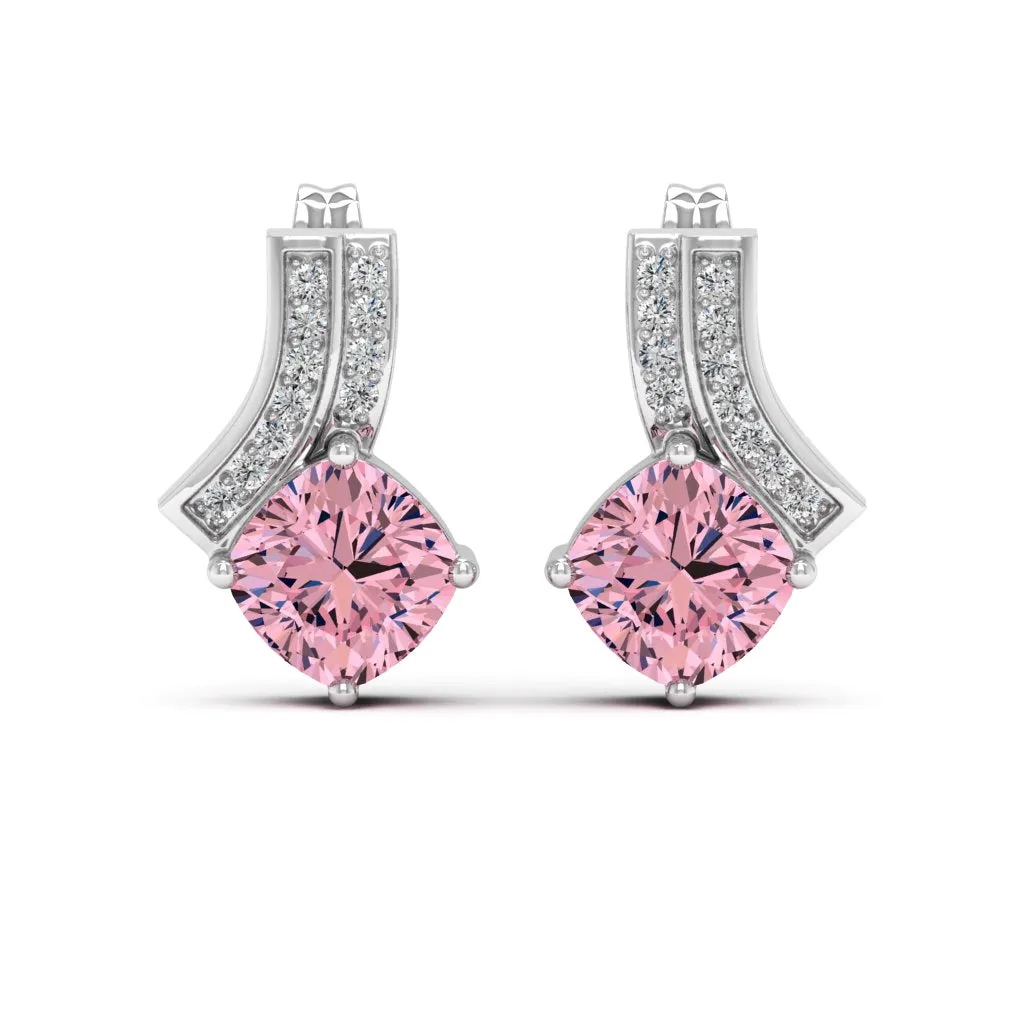 2.31 d.e.w cts Emma Moissanite Stud Earrings