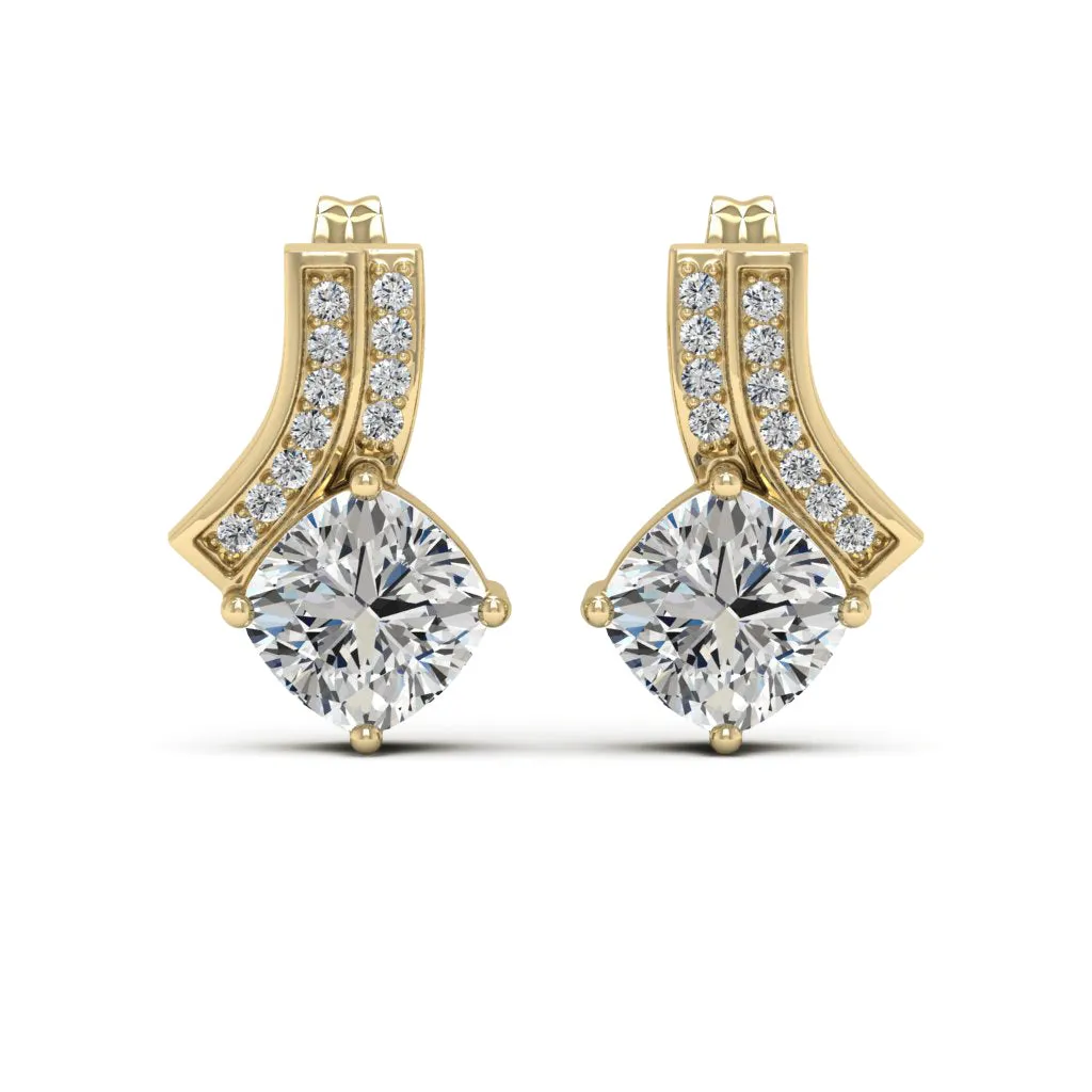 2.31 d.e.w cts Emma Moissanite Stud Earrings