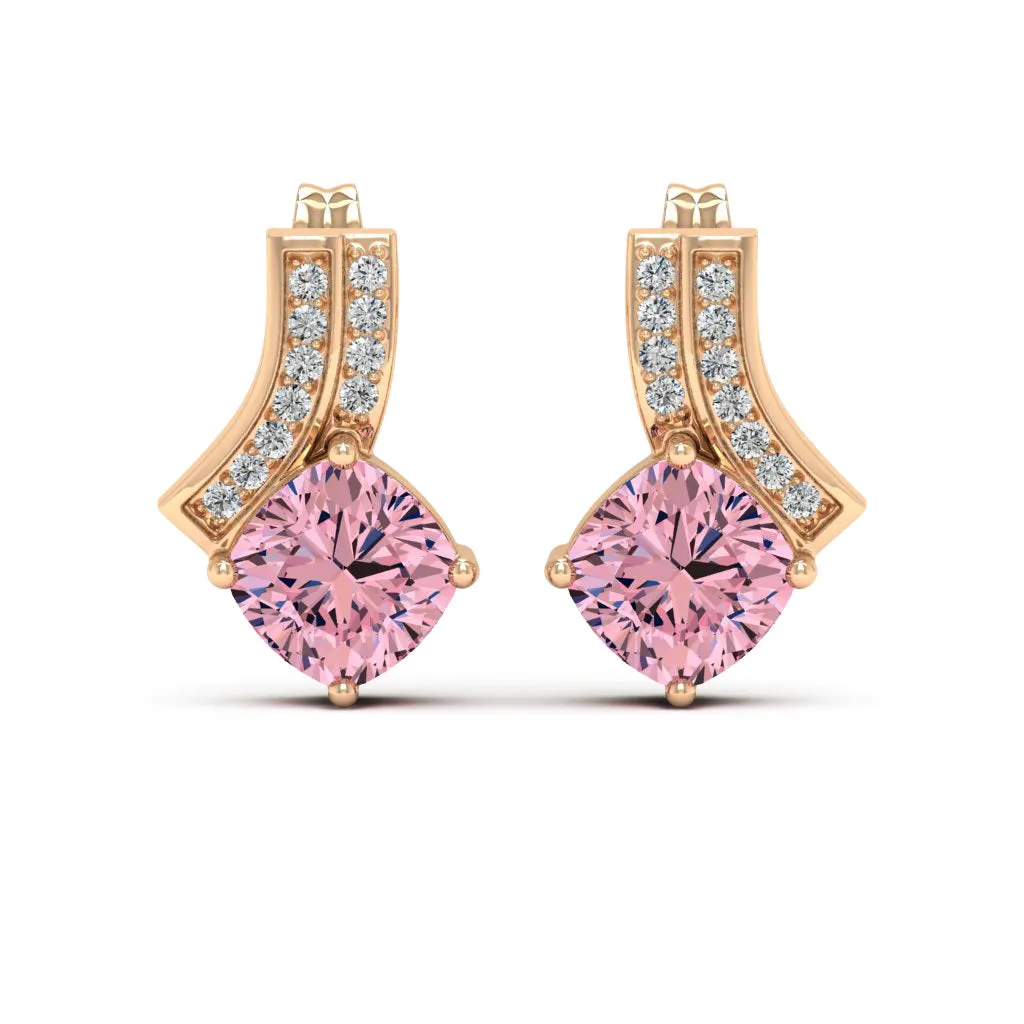 2.31 d.e.w cts Emma Moissanite Stud Earrings
