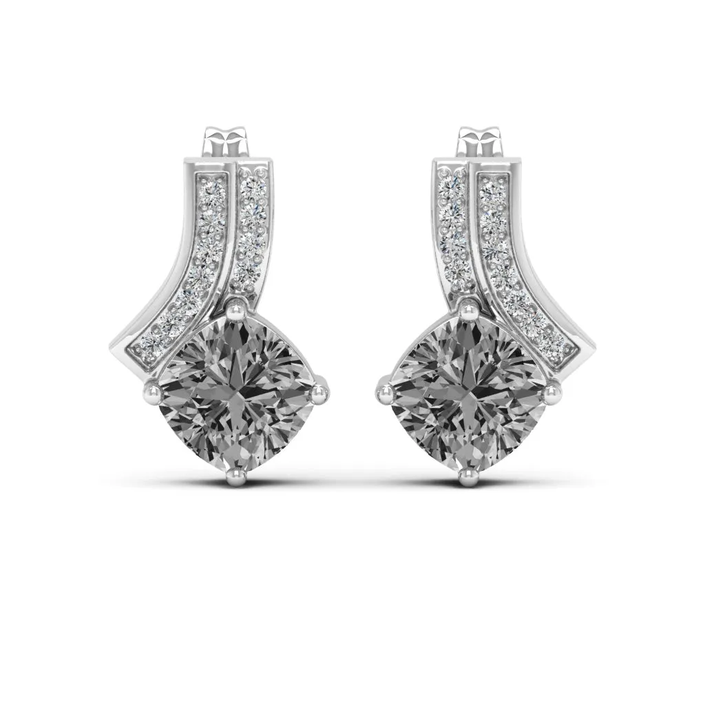2.31 d.e.w cts Emma Moissanite Stud Earrings