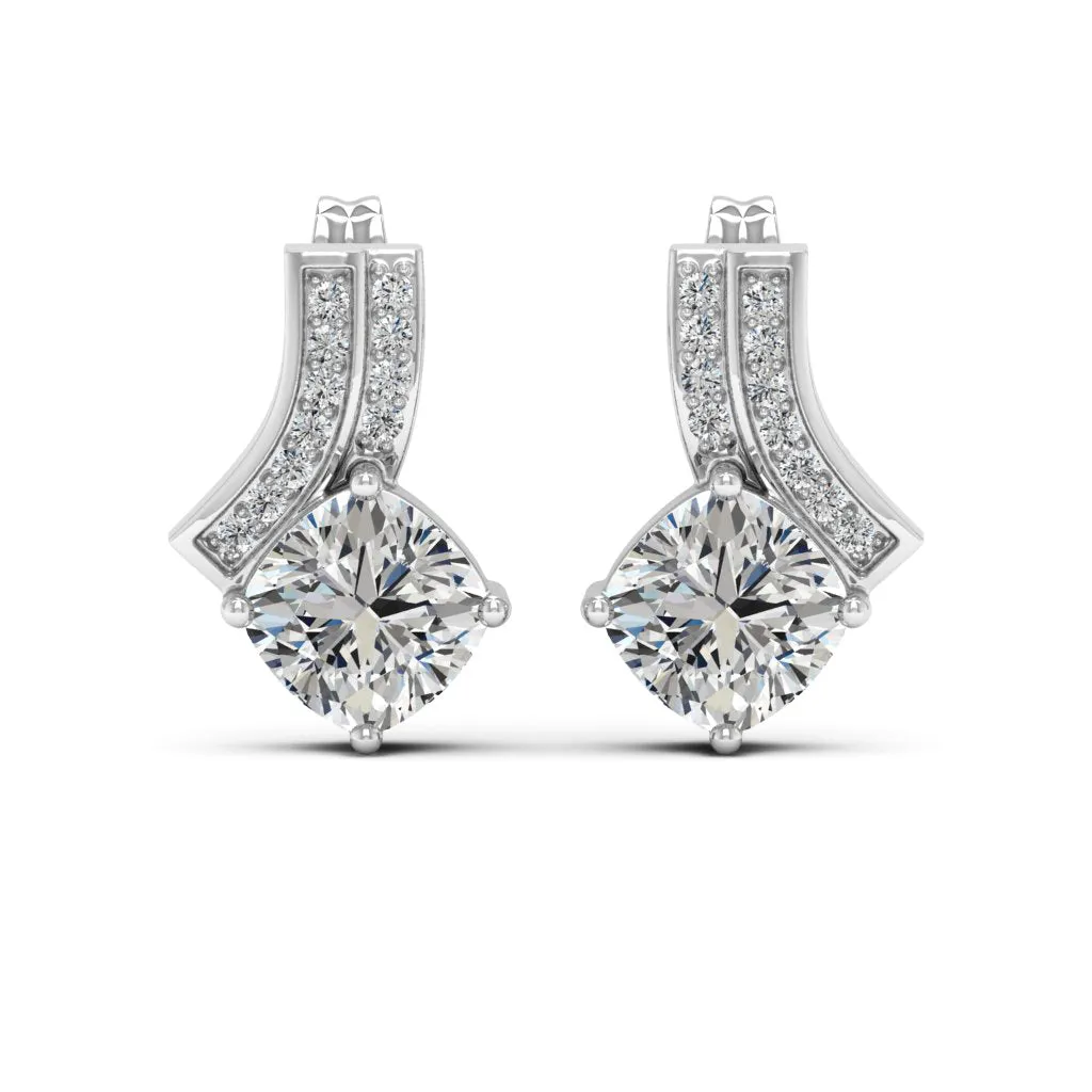 2.31 d.e.w cts Emma Moissanite Stud Earrings