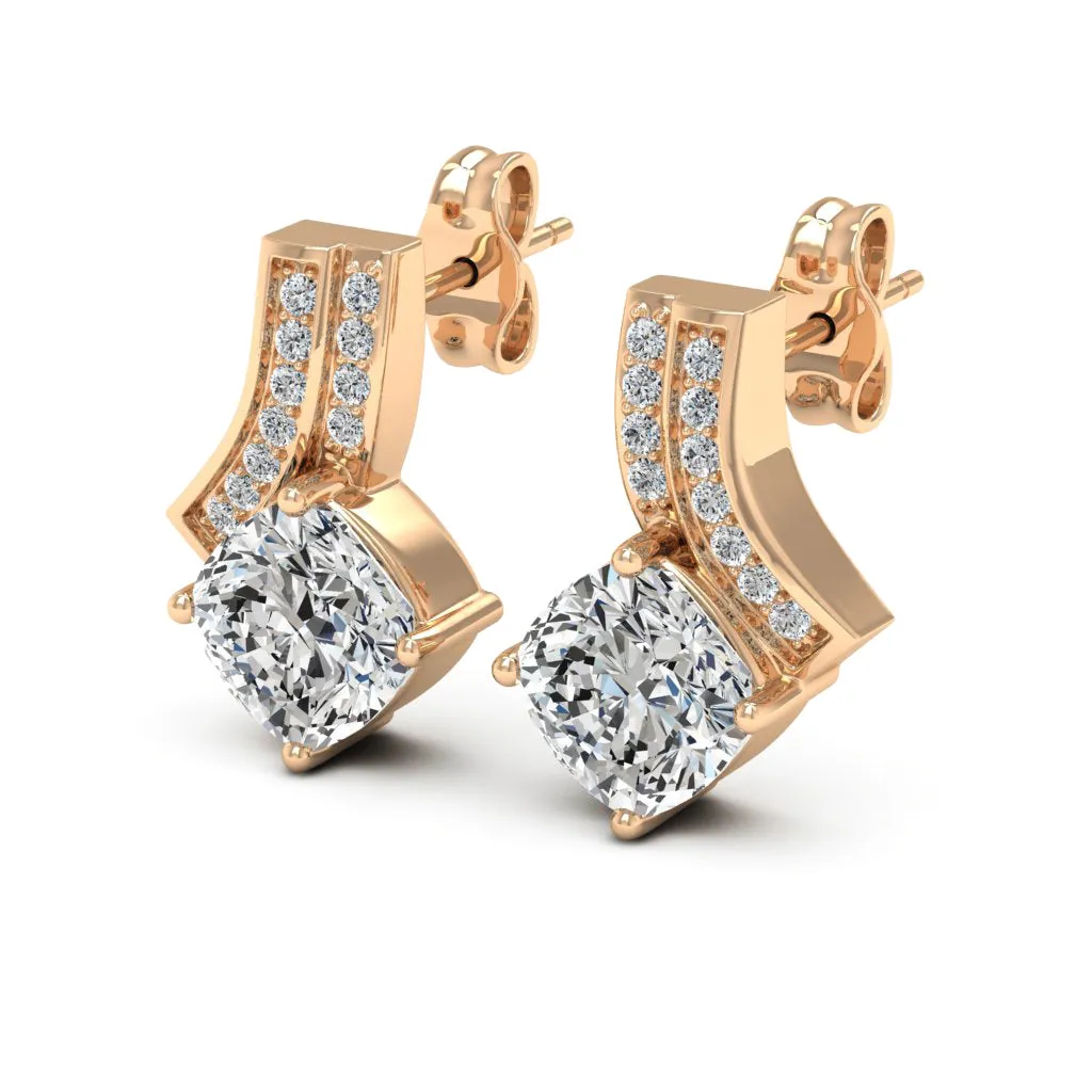 2.31 d.e.w cts Emma Moissanite Stud Earrings