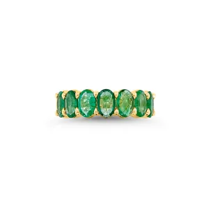 2.42 Carat Emerald Gemstone Ring in 14k Yellow Gold
