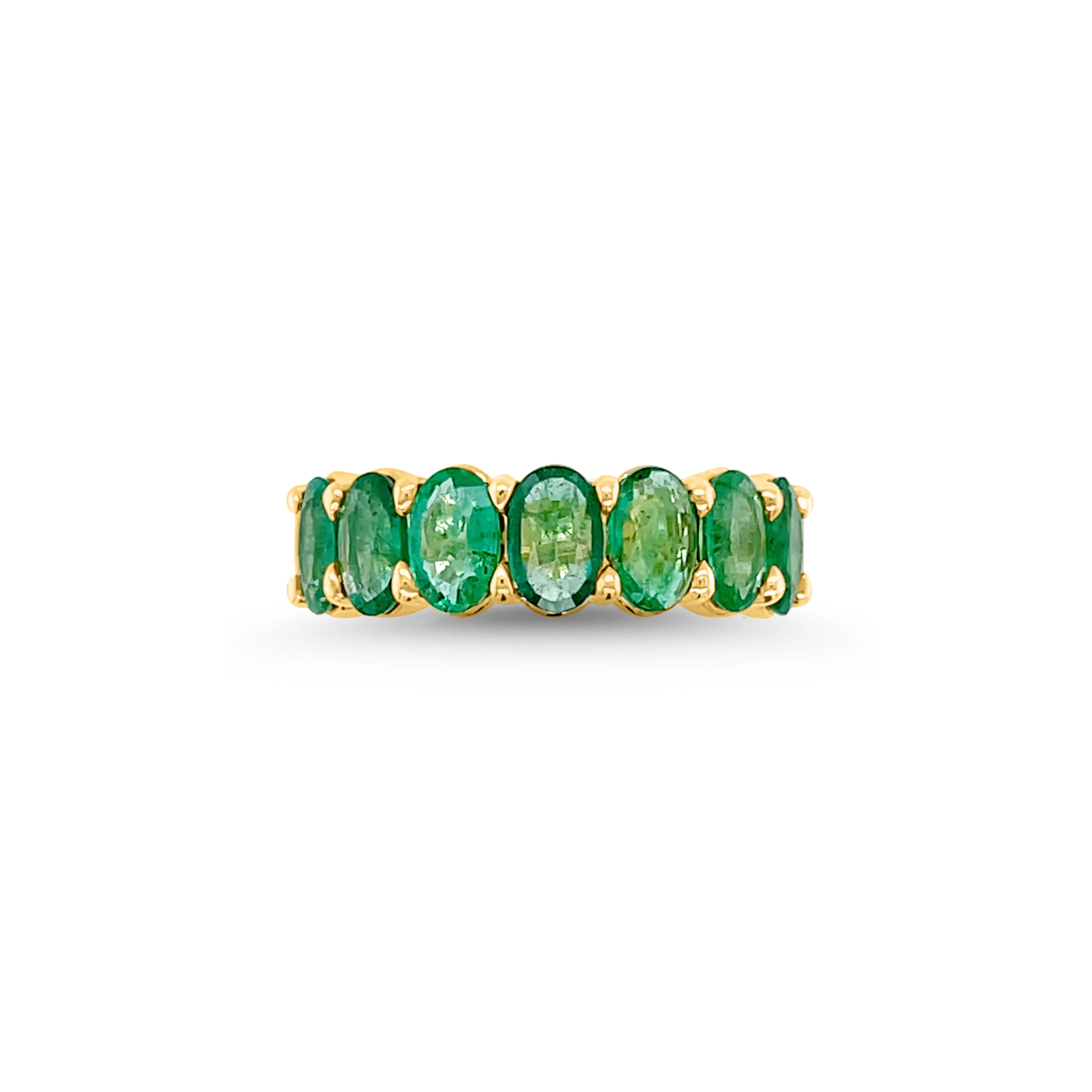 2.42 Carat Emerald Gemstone Ring in 14k Yellow Gold