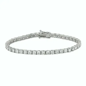 2.58 Carat Natural Diamond Tennis Bracelet G SI 14K White Gold 6''