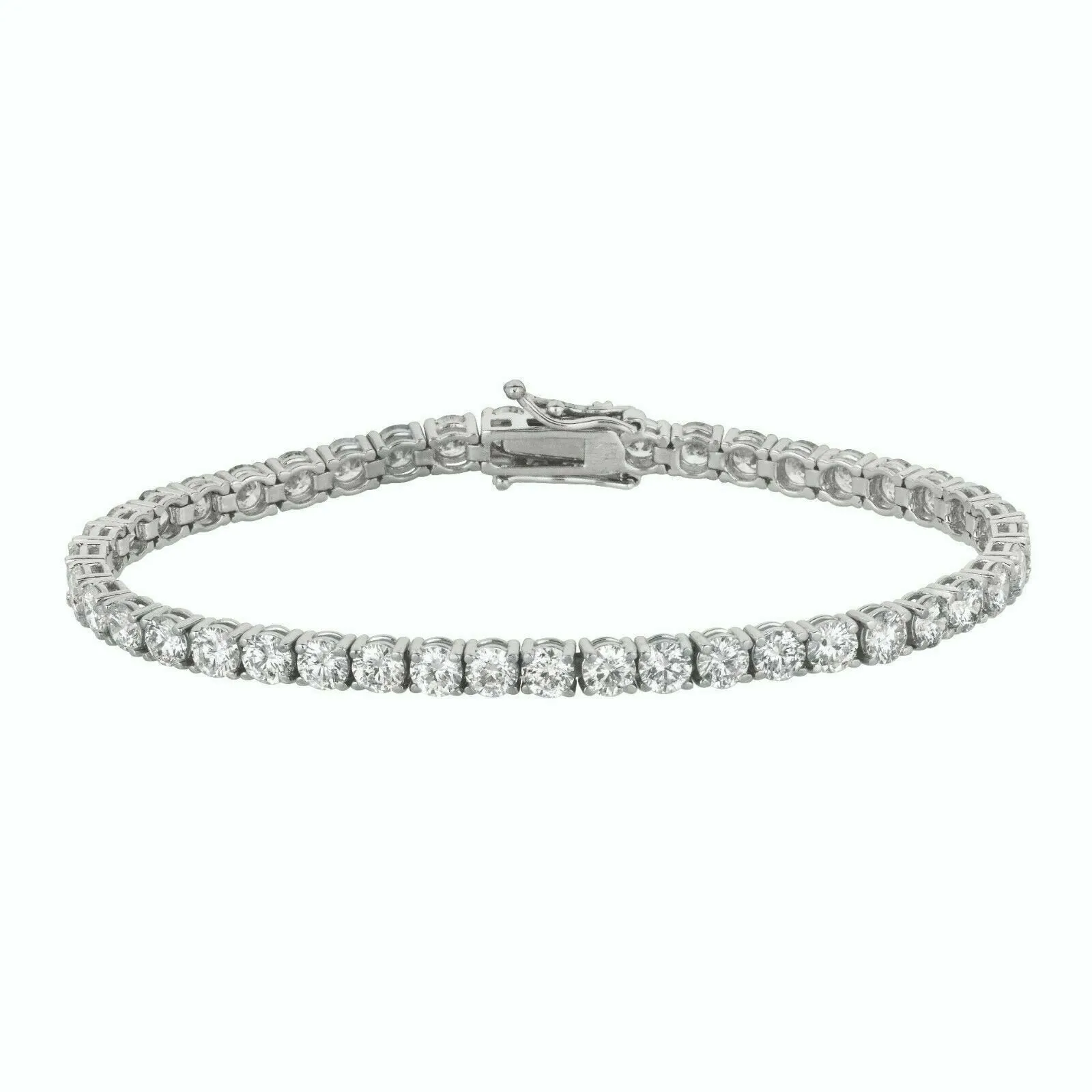 2.58 Carat Natural Diamond Tennis Bracelet G SI 14K White Gold 6''