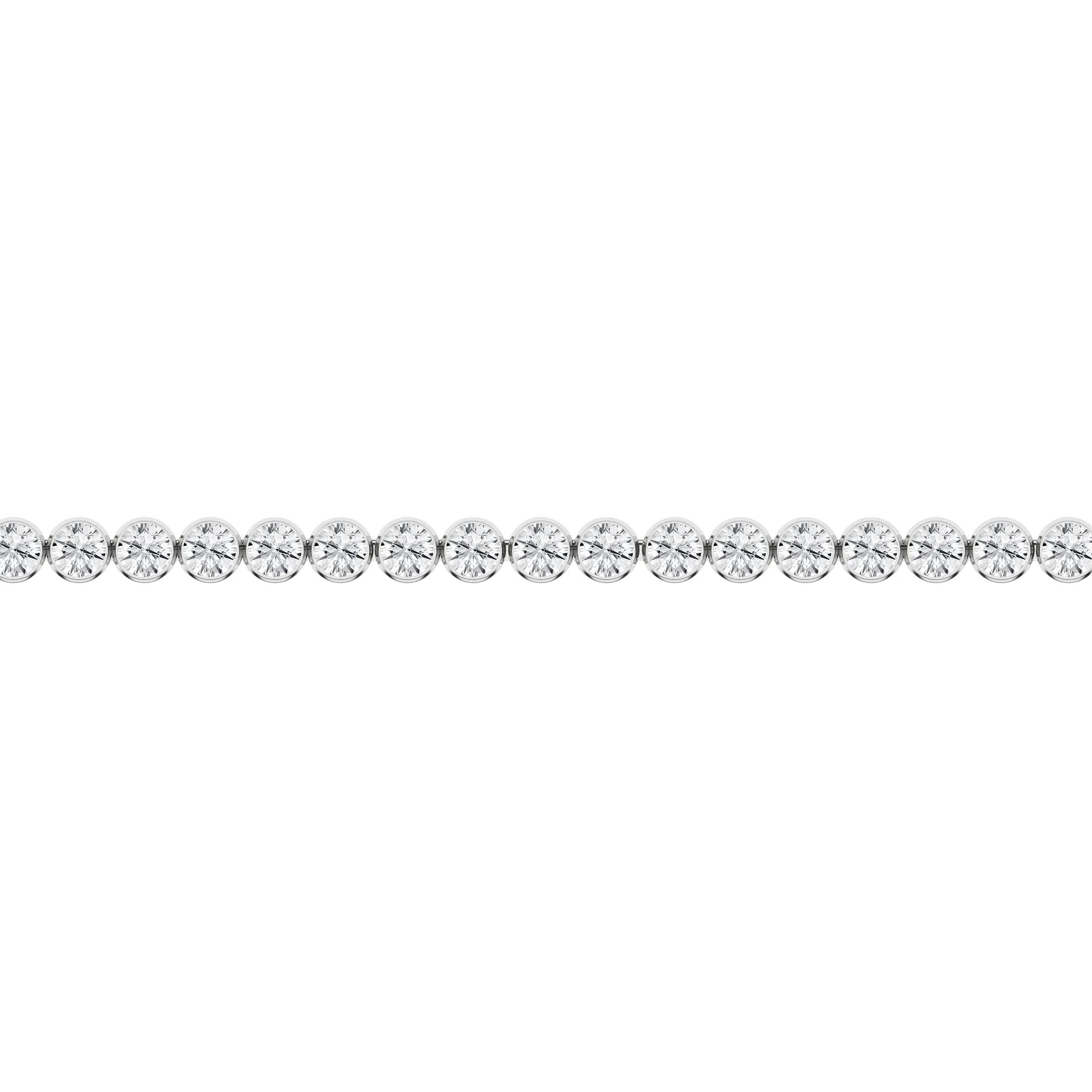3 Carat Round Lab Grown Diamond 14K Gold Seamless Tennis Bracelet