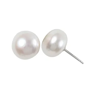 318-01 | 10MM WHITE FRESHWATER POST EARRINGS