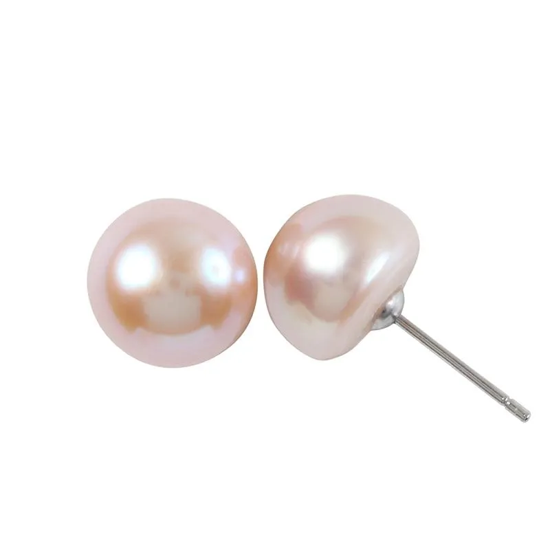318-02 | 10MM PINK FRESHWATER POST EARRINGS